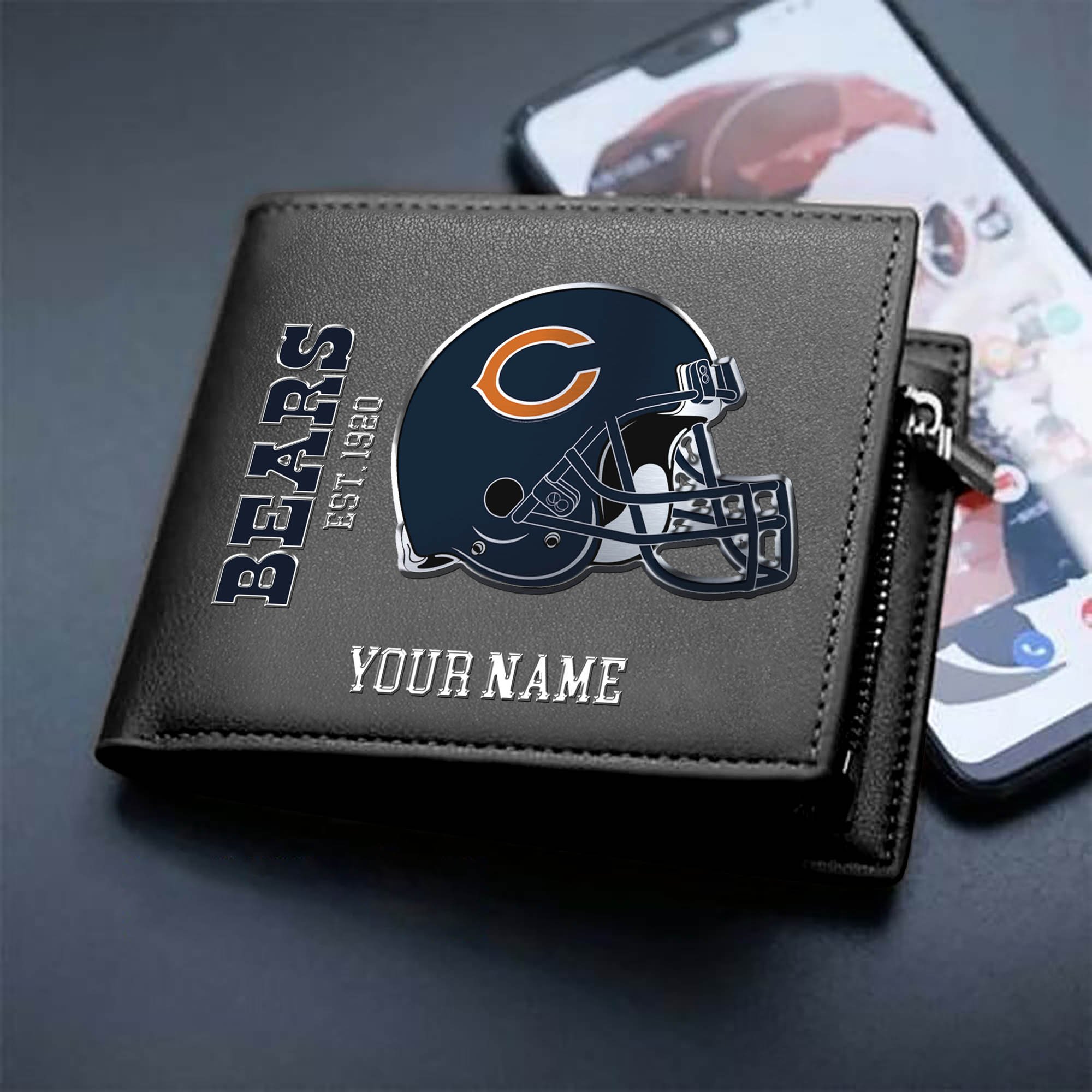 Chicago Bears Team Men Wallet 2024 Version Personalized Your Name, Men Wallet For Football Lovers, Fan Gifts ETHY-54890