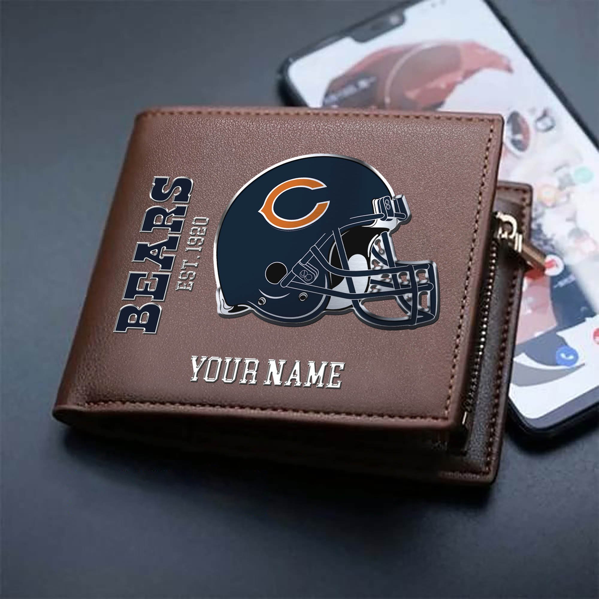 Alternative view of Chicago Bears Team Men Wallet 2024 Version Personalized Your Name, Men Wallet For Football Lovers, Fan Gifts ETHY-54890
