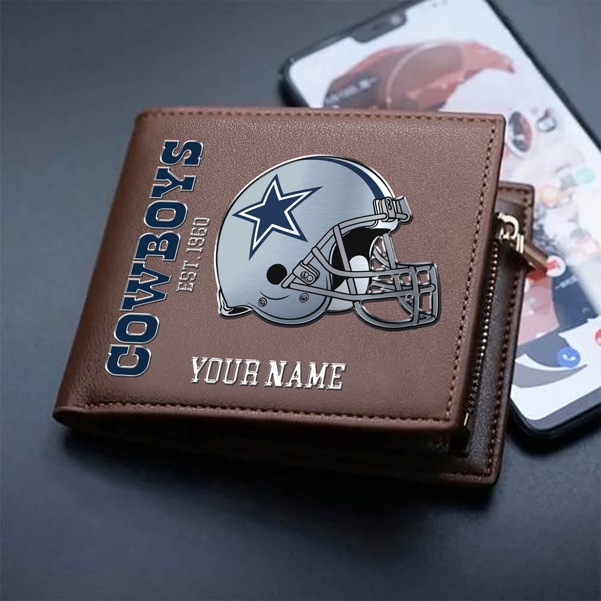 Alternative view of Dallas Cowboys Team Men Wallet 2024 Version Personalized Your Name, Men Wallet For Football Lovers, Fan Gifts ETHY-54890