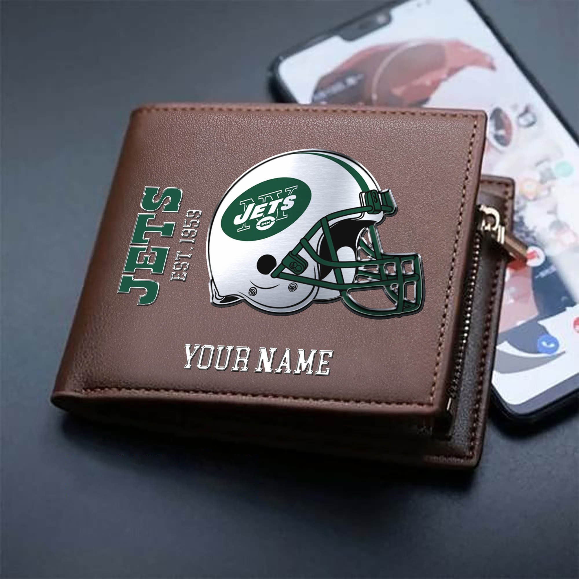 Alternative view of New York Jets Team Men Wallet 2024 Version Personalized Your Name, Men Wallet For Football Lovers, Fan Gifts ETHY-54890