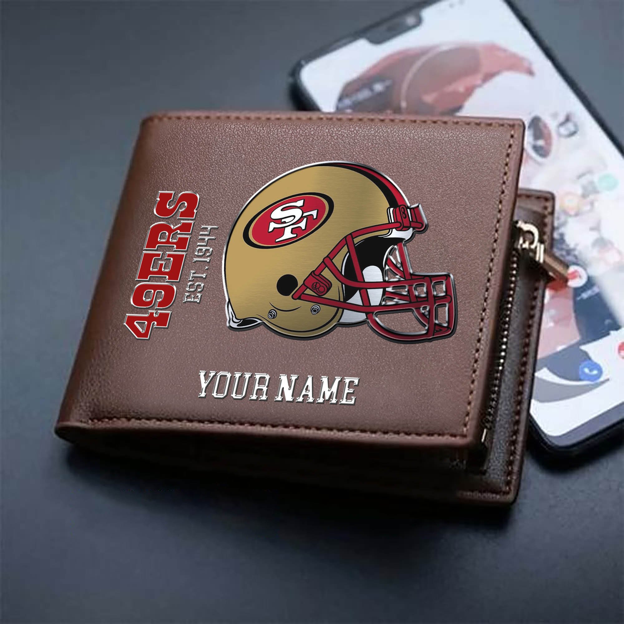 Alternative view of San Francisco 49ers Team Men Wallet 2024 Version Personalized Your Name, Men Wallet For Football Lovers, Fan Gifts ETHY-54890