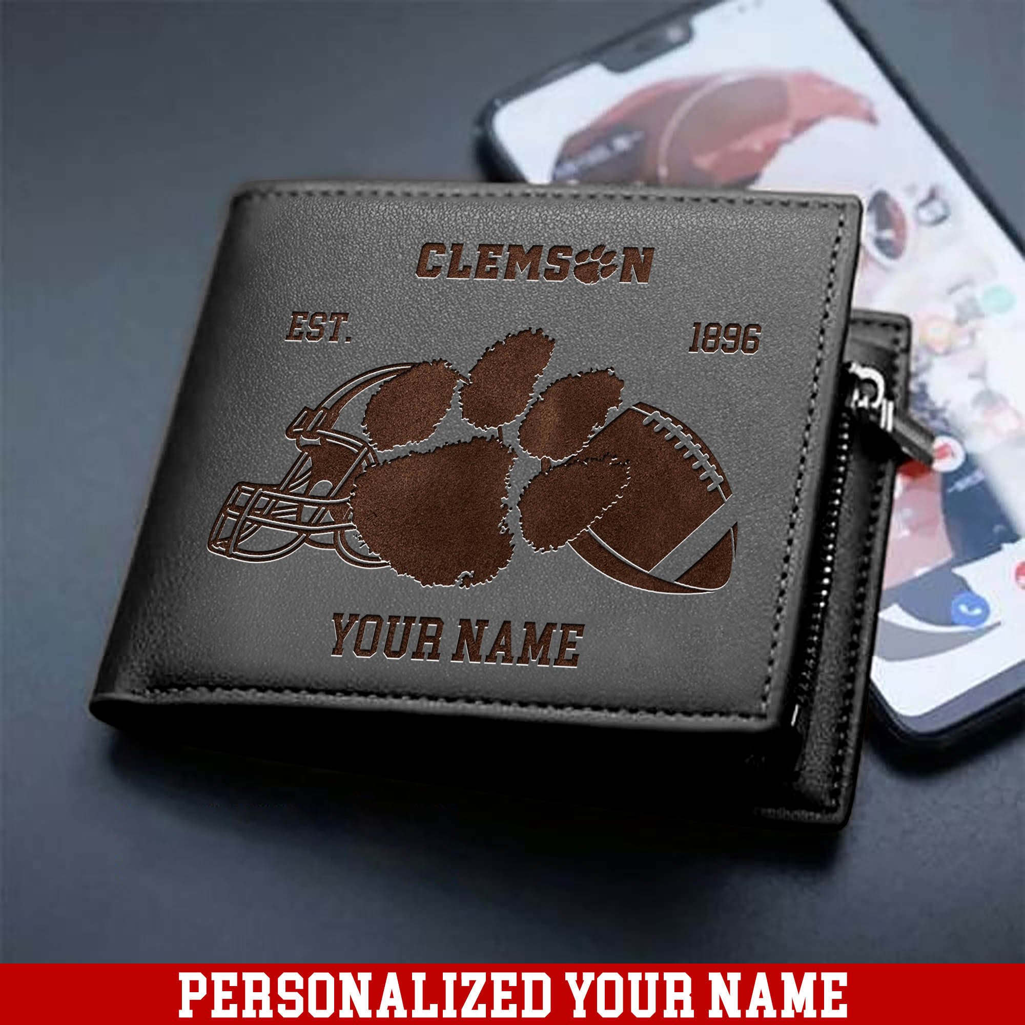 Alternative view of Clemson Tigers Men Wallet 2024 Version Personalized Your Name, Men Wallet For Football Fans, Gifts For Sport Lovers ETHY-54899