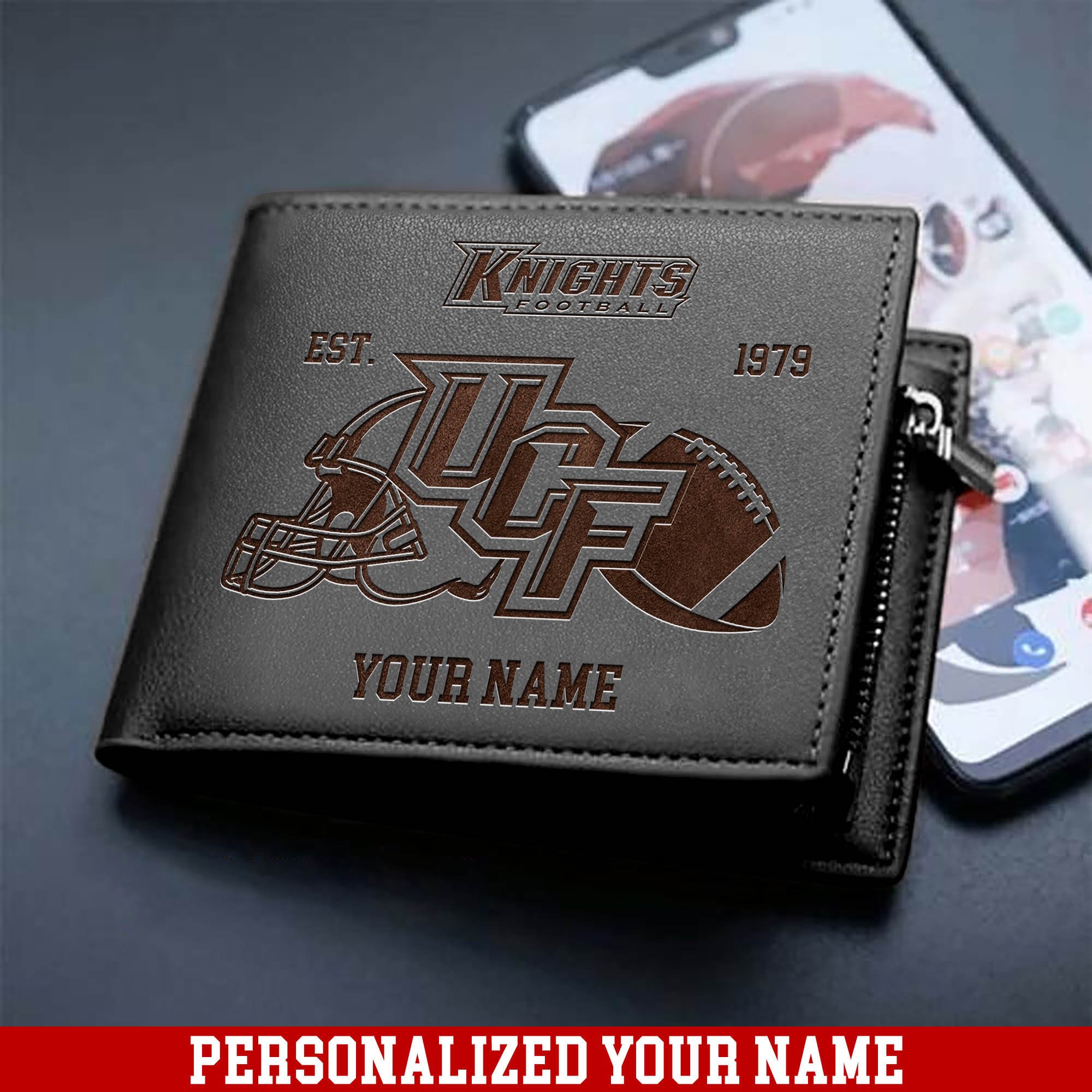 Alternative view of UCF Knights Men Wallet 2024 Version Personalized Your Name, Men Wallet For Football Fans, Gifts For Sport Lovers ETHY-54899