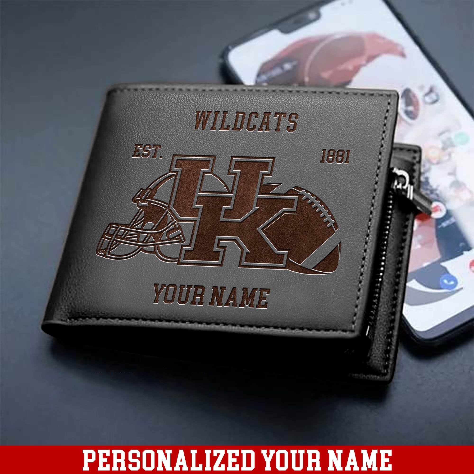 Alternative view of Kentucky Wildcats Men Wallet 2024 Version Personalized Your Name, Men Wallet For Football Fans, Gifts For Sport Lovers ETHY-54899