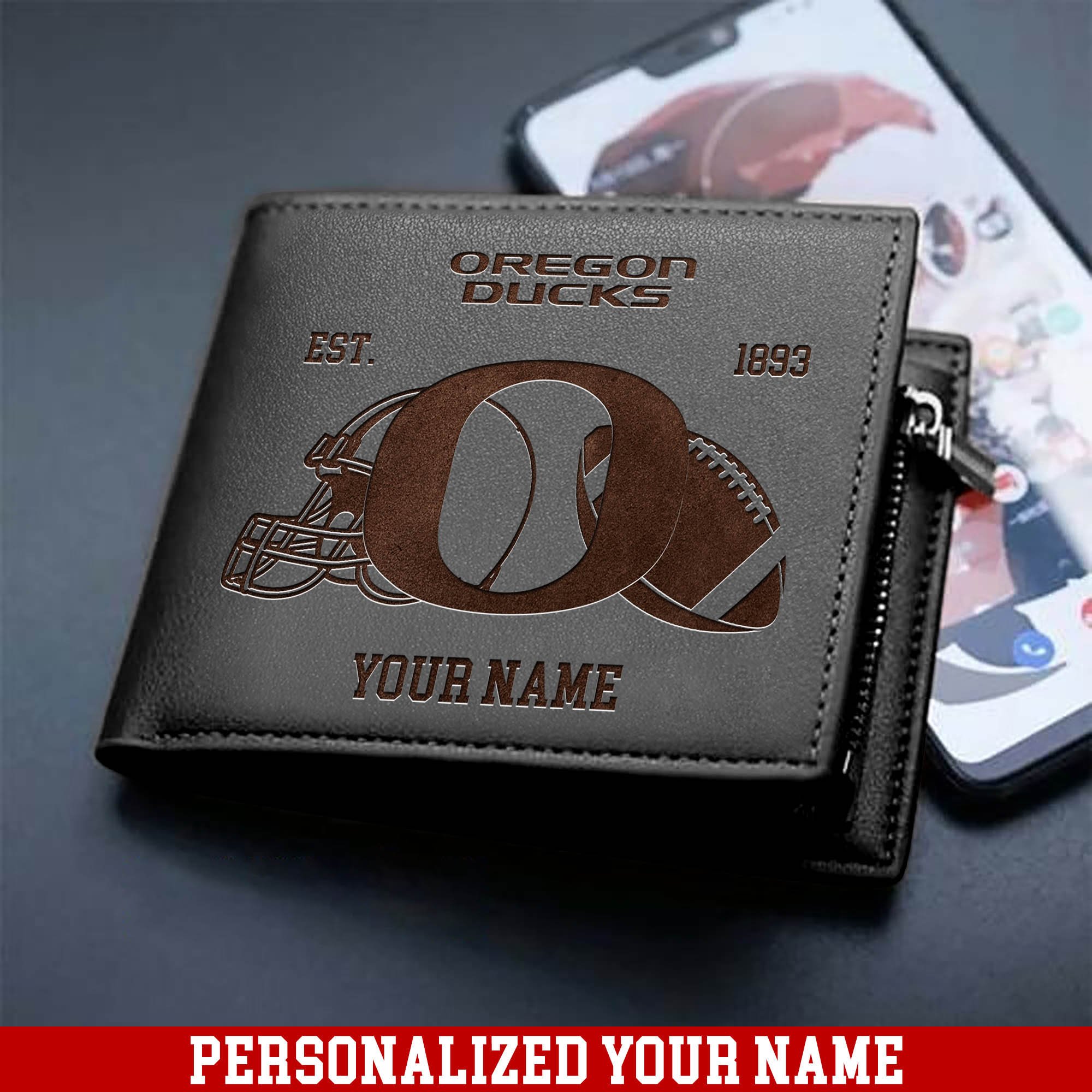 Alternative view of Oregon Ducks Men Wallet 2024 Version Personalized Your Name, Men Wallet For Football Fans, Gifts For Sport Lovers ETHY-54899