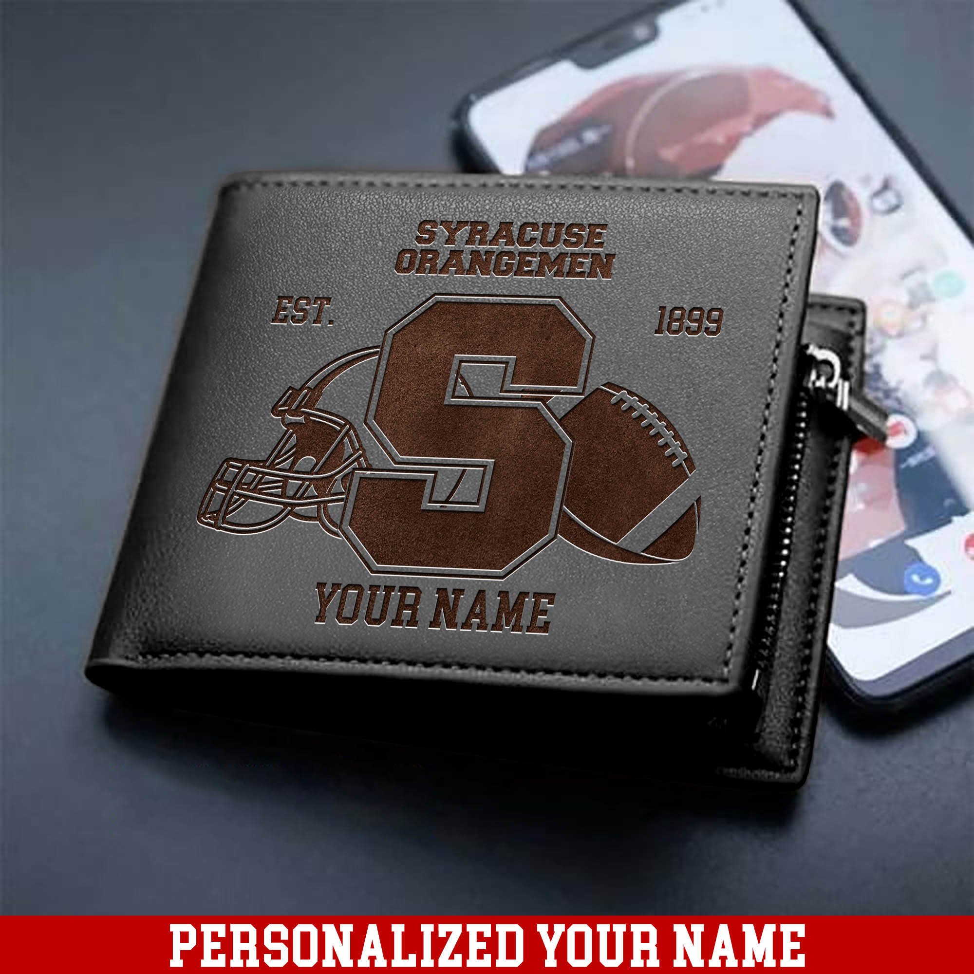 Alternative view of Syracuse Orange Men Wallet 2024 Version Personalized Your Name, Men Wallet For Football Fans, Gifts For Sport Lovers ETHY-54899