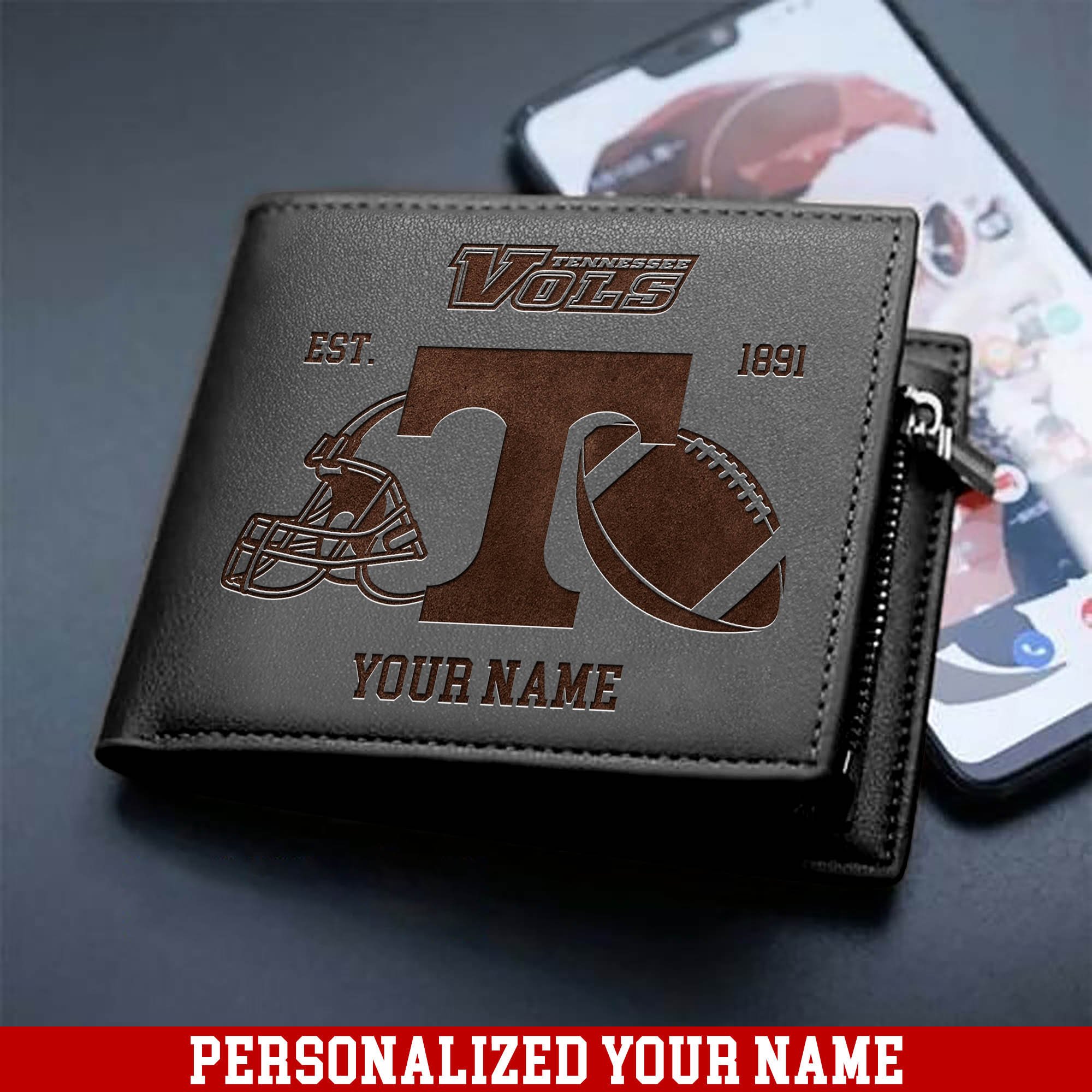 Alternative view of Tennessee Volunteers Men Wallet 2024 Version Personalized Your Name, Men Wallet For Football Fans, Gifts For Sport Lovers ETHY-54899