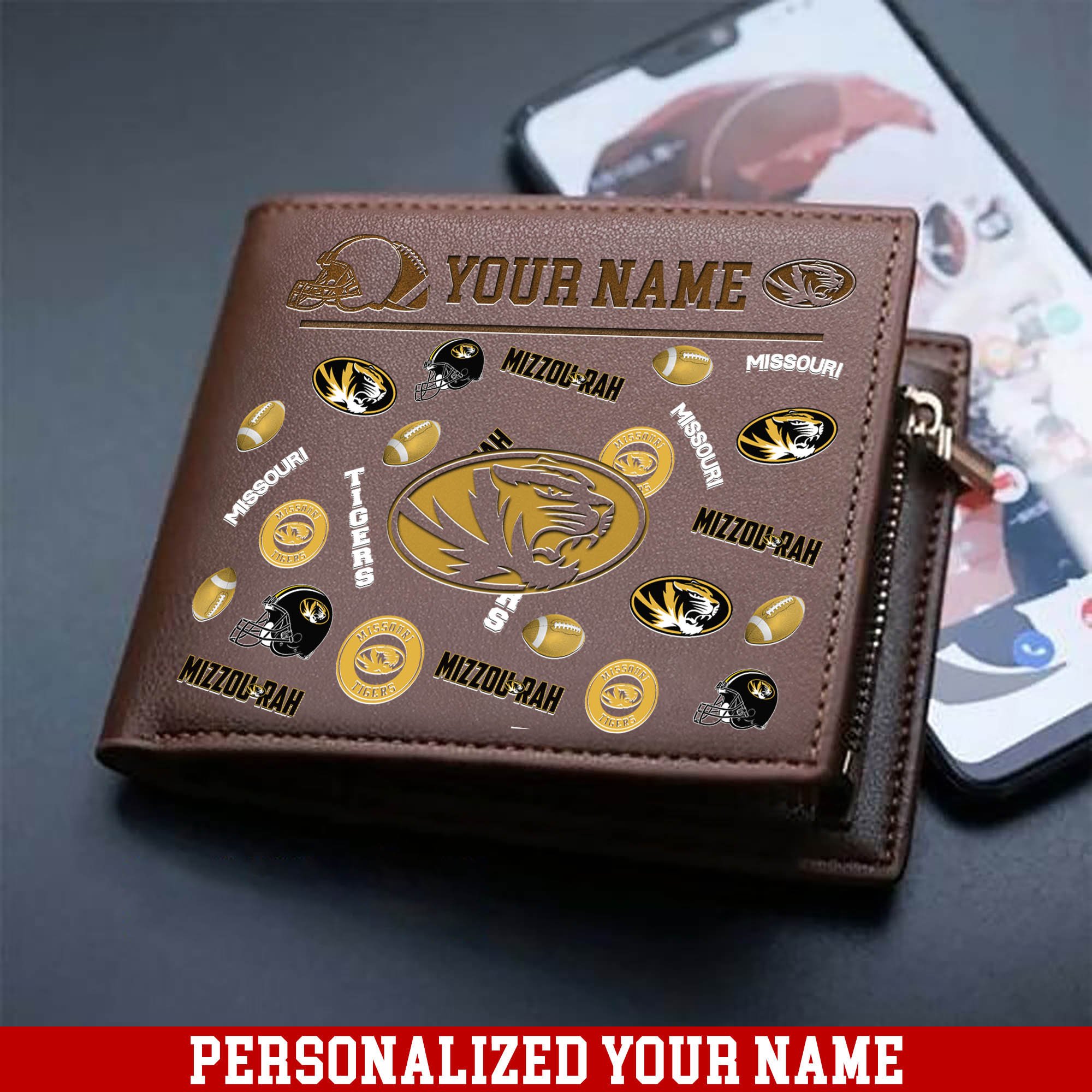Missouri Tigers Men Wallet 2024 Version Personalized Your Name, Sport Team Men Wallet, Gift For Sport Fans ETHY-54900