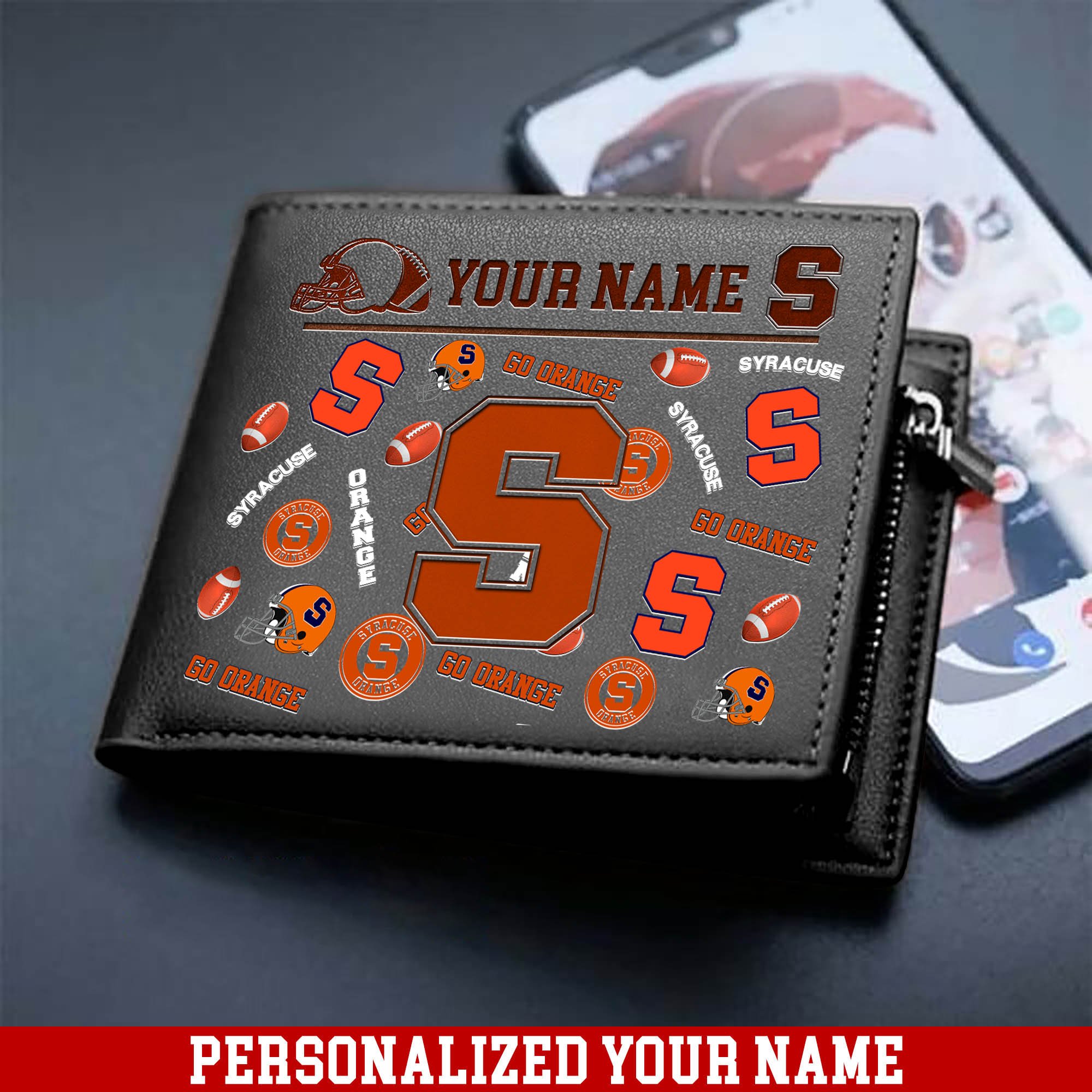 Alternative view of Syracuse Orange Men Wallet 2024 Version Personalized Your Name, Sport Team Men Wallet, Gift For Sport Fans ETHY-54900