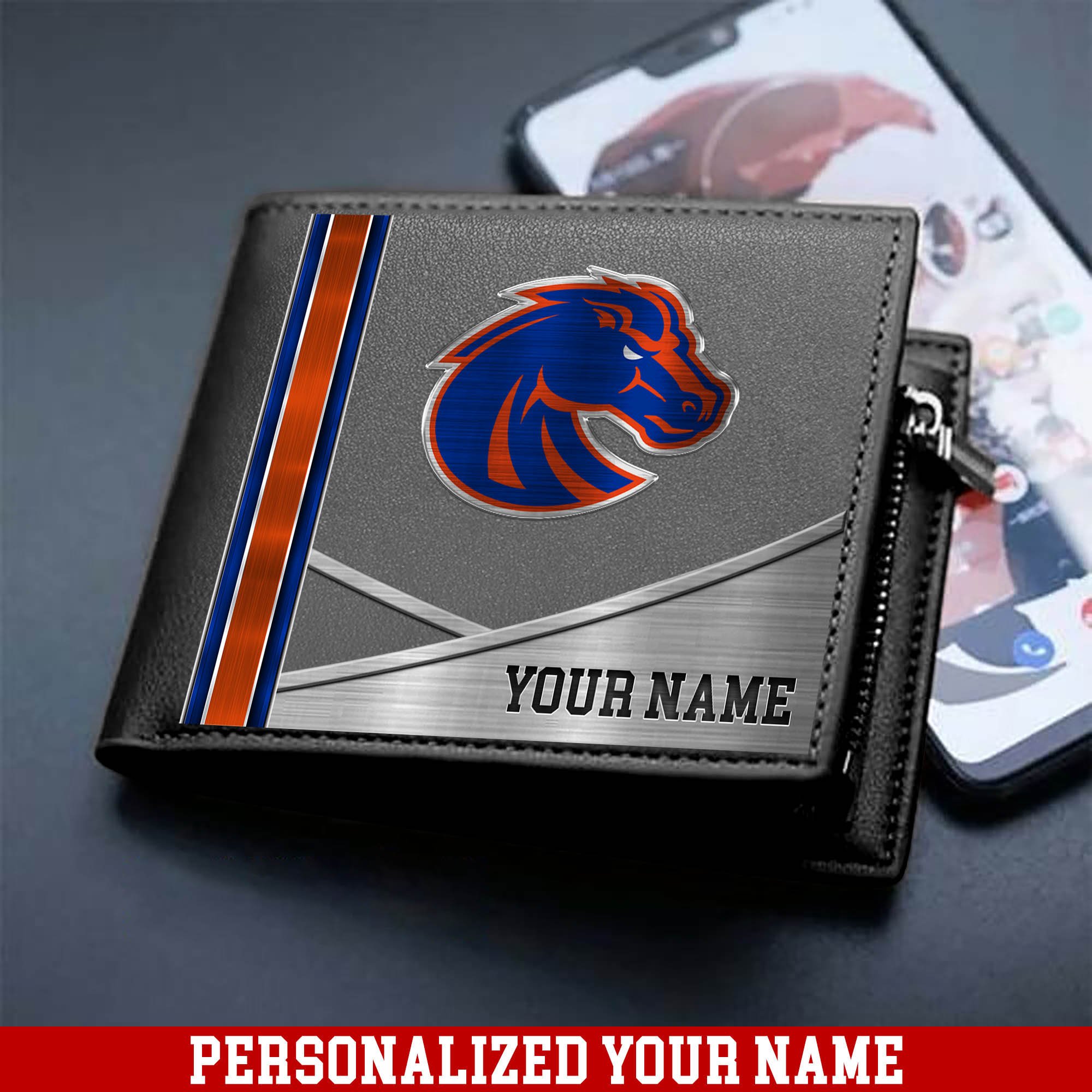 Alternative view of Boise State Broncos Sport Team Men Wallet 2024 Version Customized Your Name, Men Wallet For Sport Lovers, Fan Gifts ETHY-54902