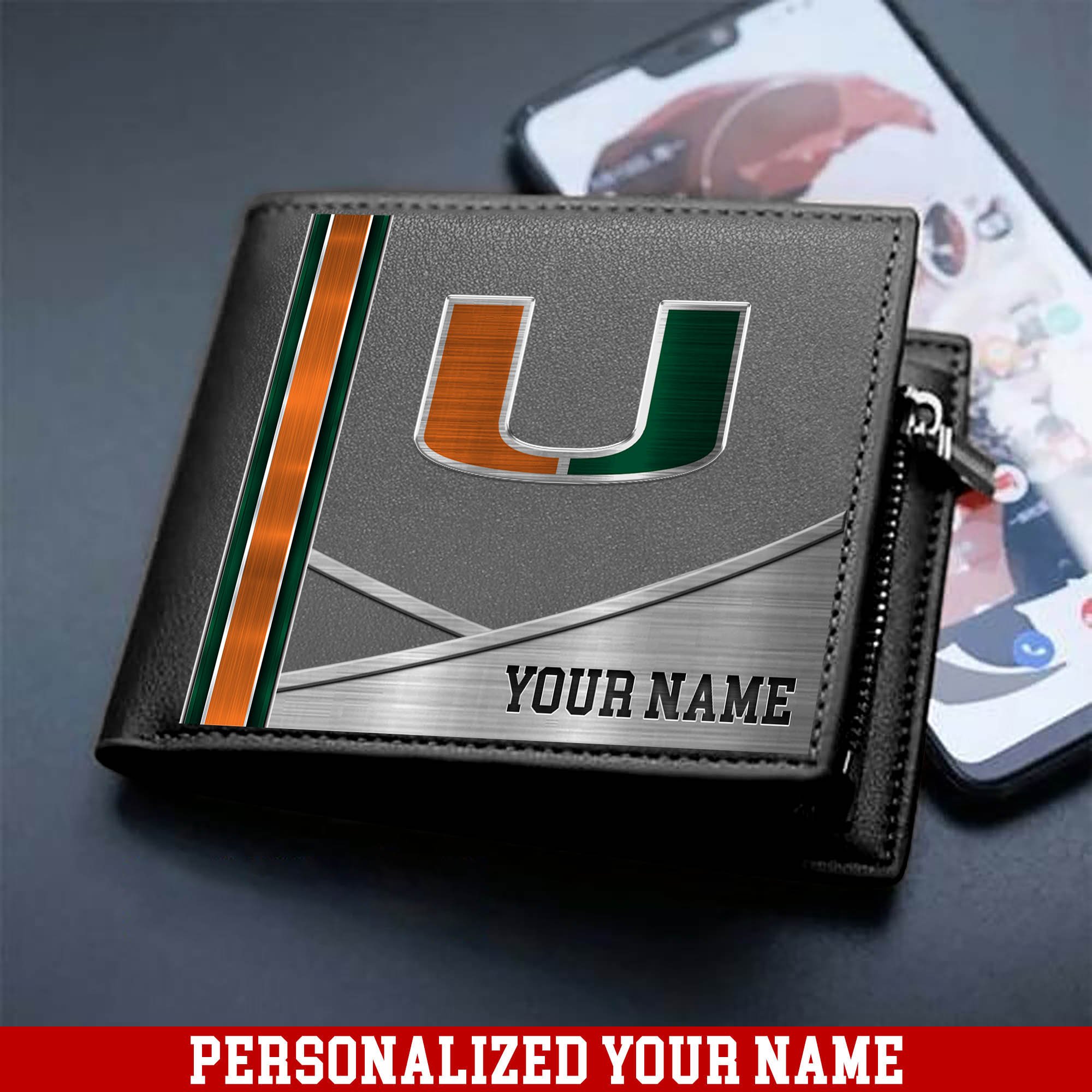 Alternative view of Miami Hurricanes Sport Team Men Wallet 2024 Version Customized Your Name, Men Wallet For Sport Lovers, Fan Gifts ETHY-54902