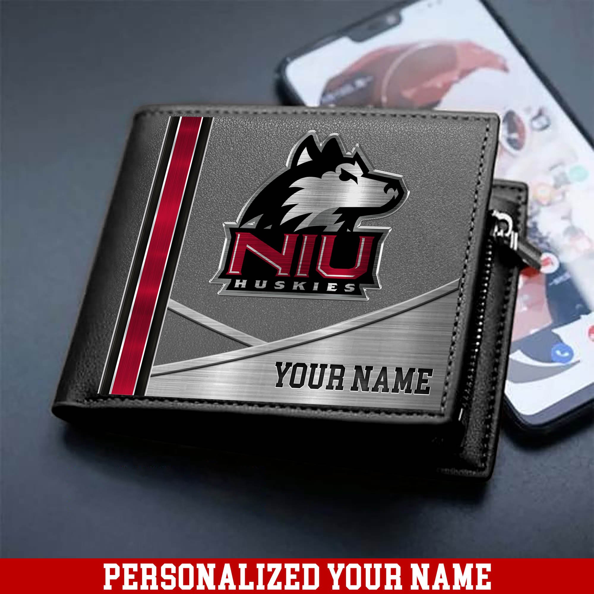 Alternative view of Northern Illinois Huskies Sport Team Men Wallet 2024 Version Customized Your Name, Men Wallet For Sport Lovers, Fan Gifts ETHY-54902