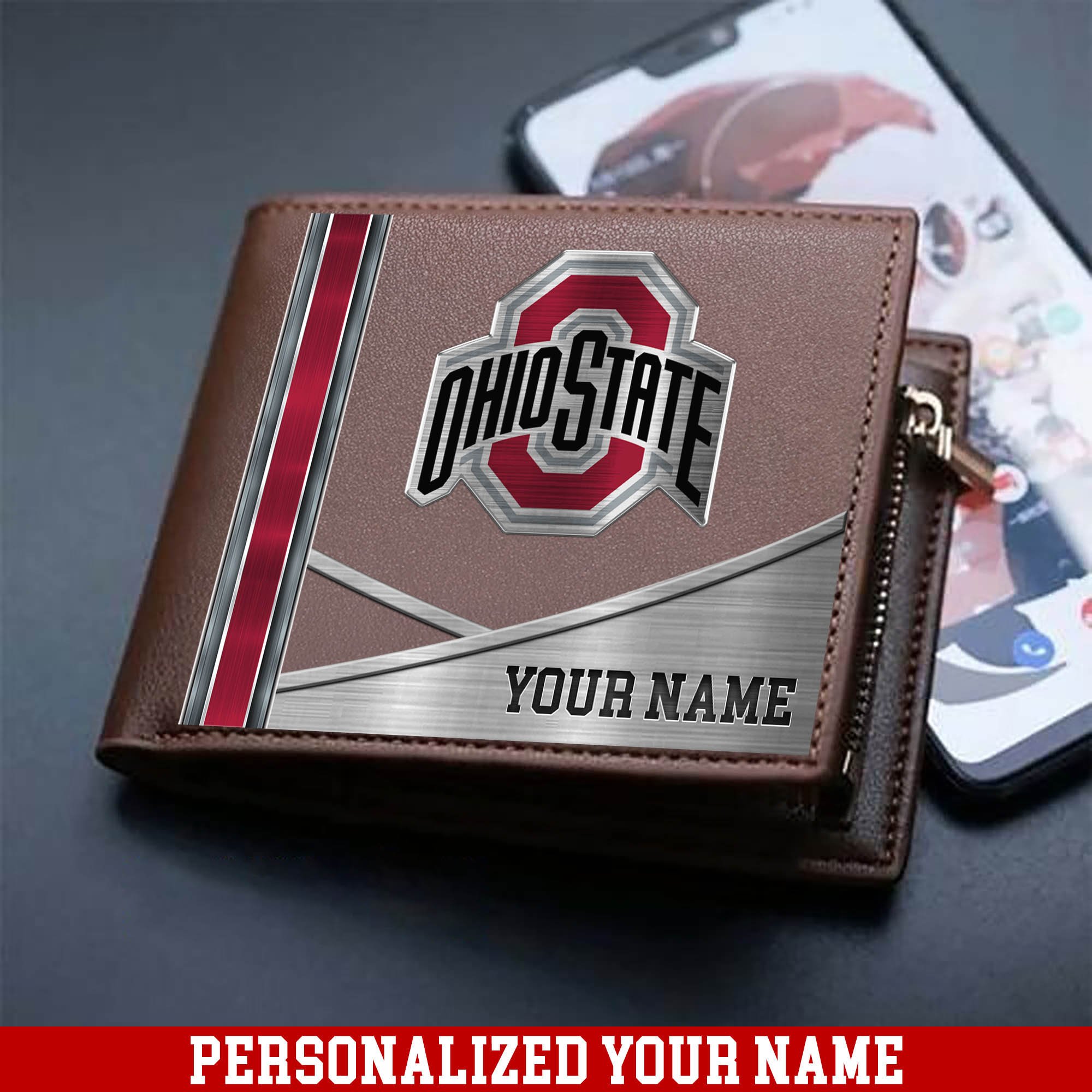 Ohio State Buckeyes Sport Team Men Wallet 2024 Version Customized Your Name, Men Wallet For Sport Lovers, Fan Gifts ETHY-54902