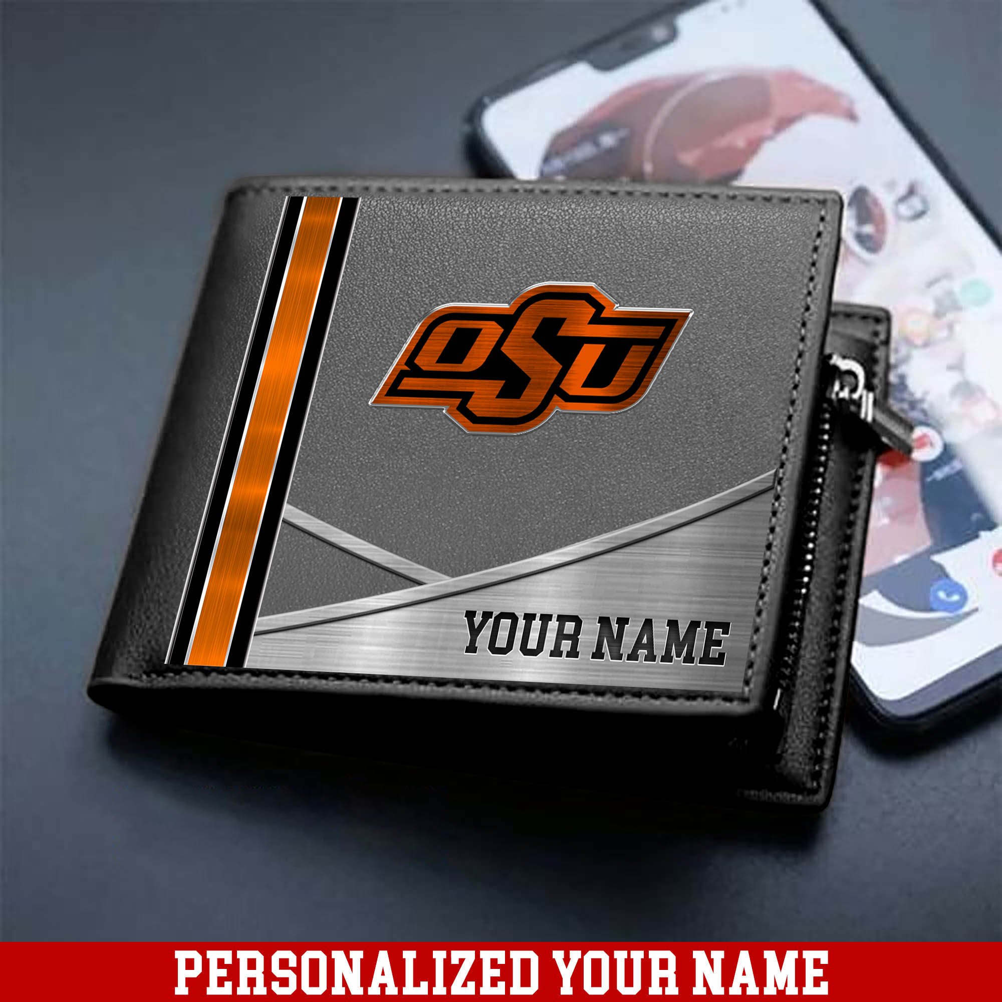 Alternative view of Oklahoma State Cowboys Sport Team Men Wallet 2024 Version Customized Your Name, Men Wallet For Sport Lovers, Fan Gifts ETHY-54902