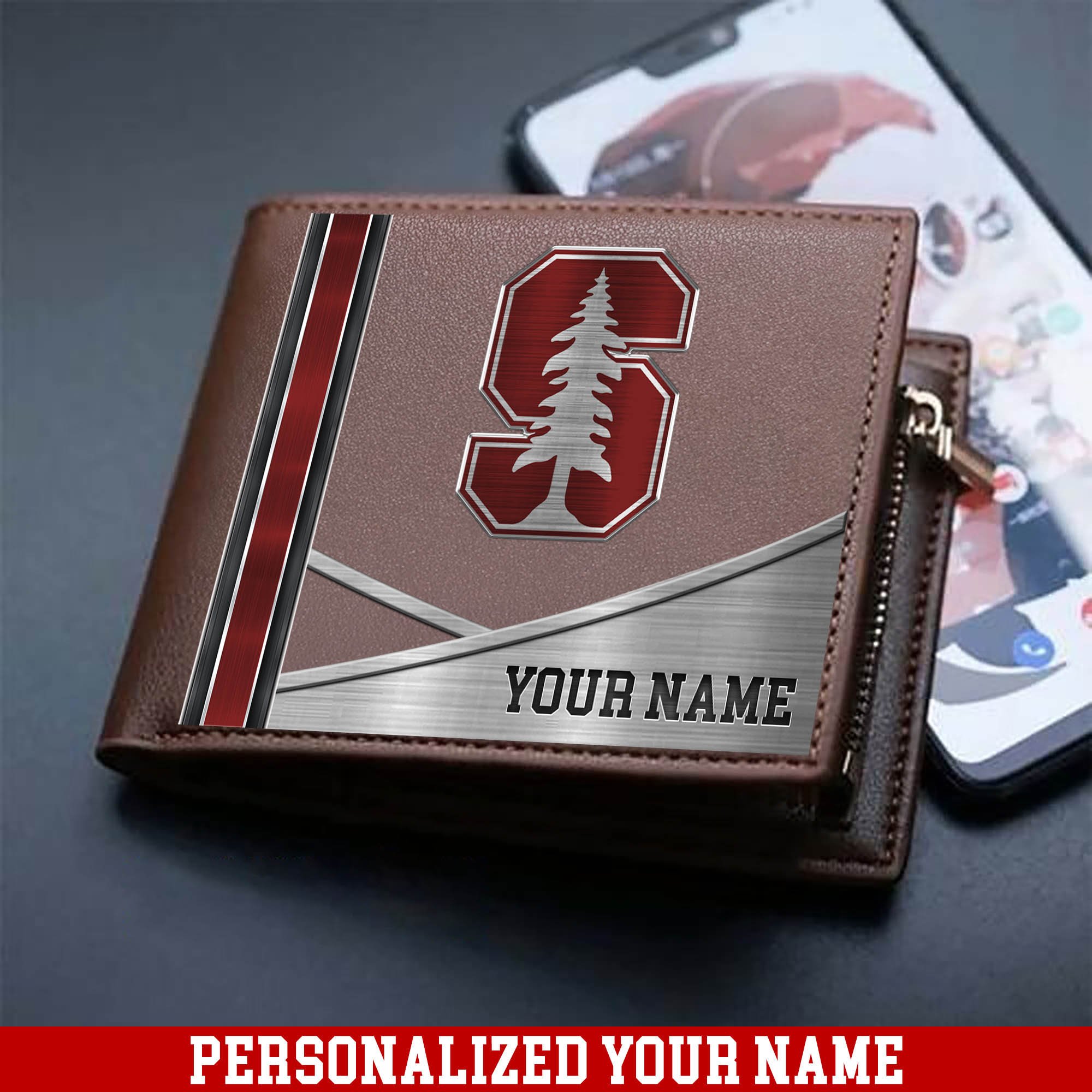 Stanford Cardinal Sport Team Men Wallet 2024 Version Customized Your Name, Men Wallet For Sport Lovers, Fan Gifts ETHY-54902