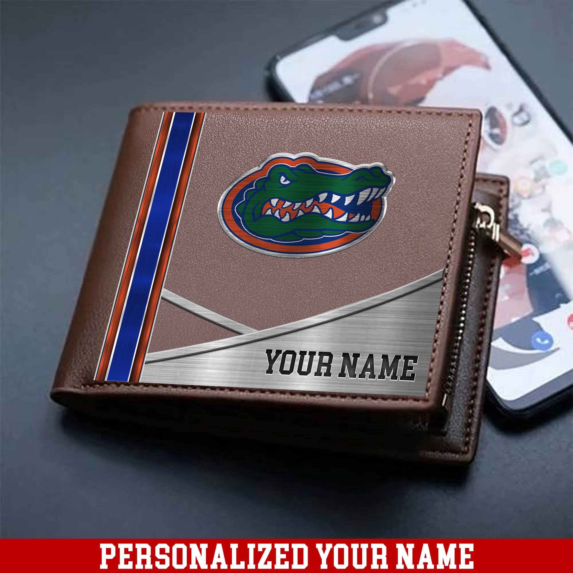 Florida Gators Sport Team Men Wallet 2024 Version Customized Your Name, Men Wallet For Sport Lovers, Fan Gifts ETHY-54902