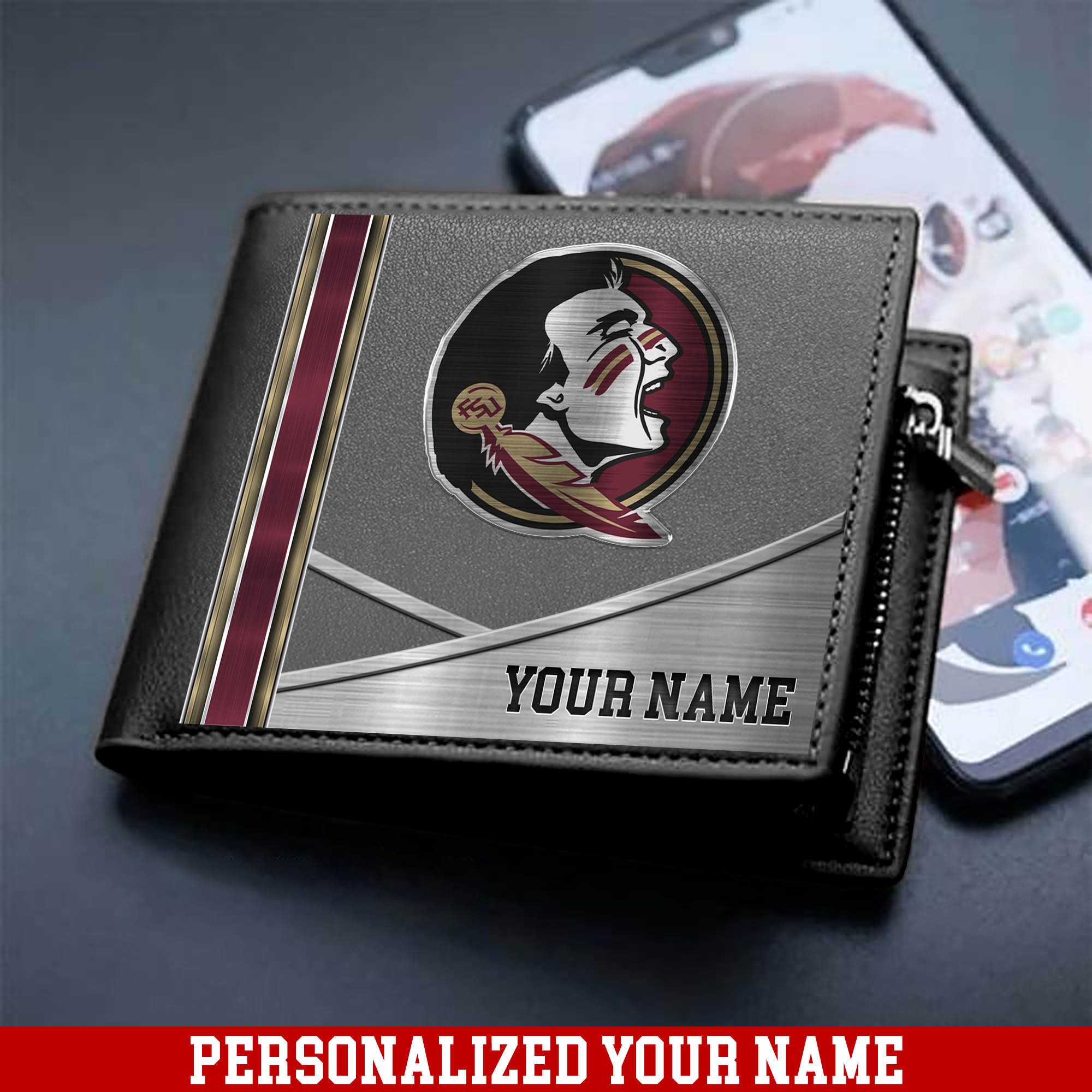 Alternative view of Florida State Seminoles Sport Team Men Wallet 2024 Version Customized Your Name, Men Wallet For Sport Lovers, Fan Gifts ETHY-54902