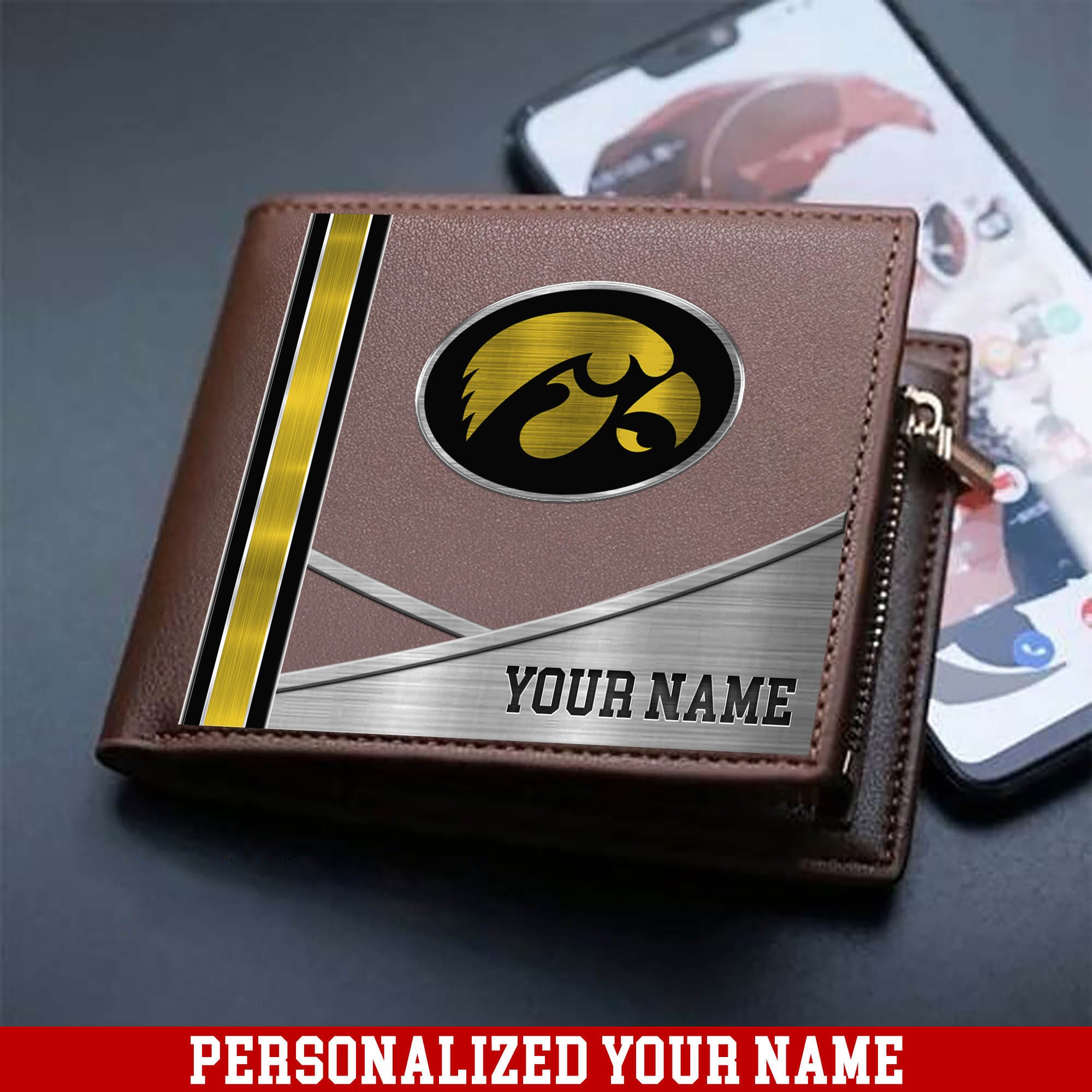Iowa Hawkeyes Sport Team Men Wallet 2024 Version Customized Your Name, Men Wallet For Sport Lovers, Fan Gifts ETHY-54902