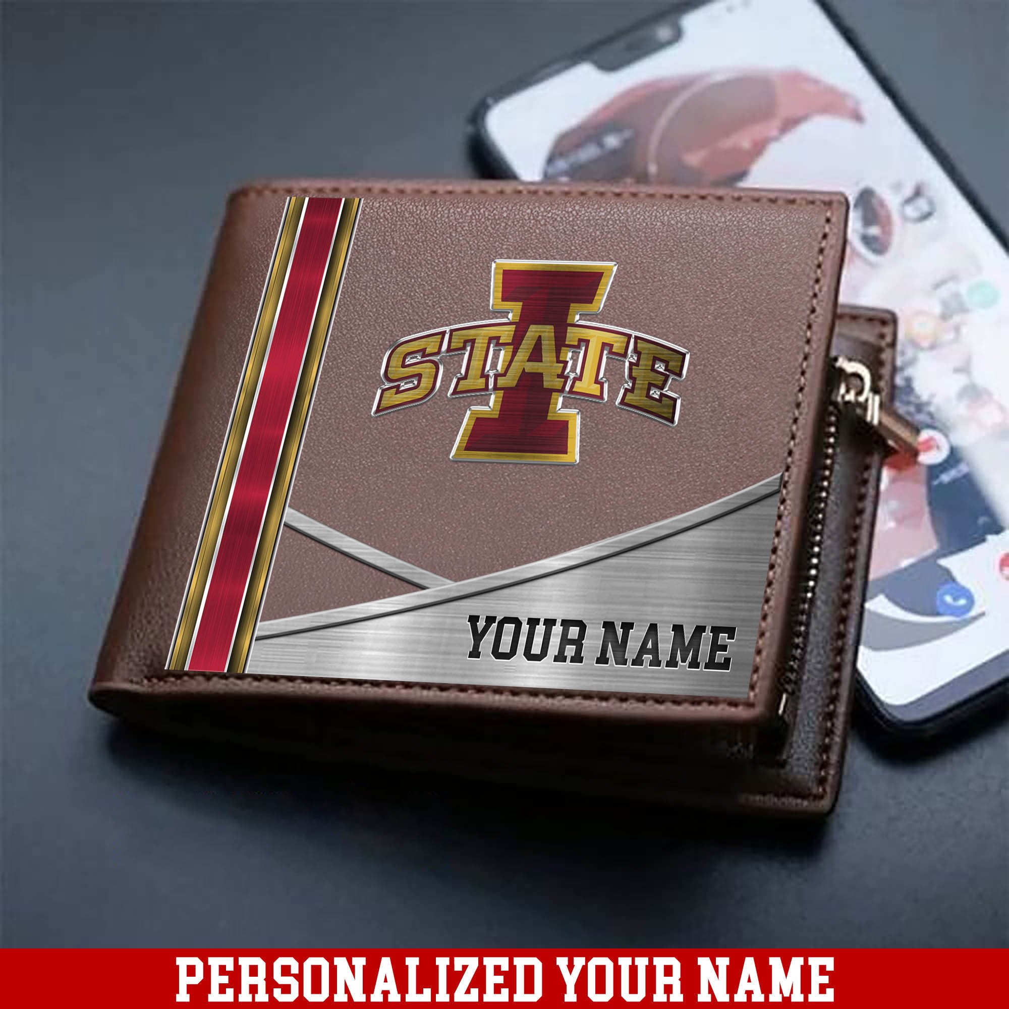 Iowa State Cyclones Sport Team Men Wallet 2024 Version Customized Your Name, Men Wallet For Sport Lovers, Fan Gifts ETHY-54902