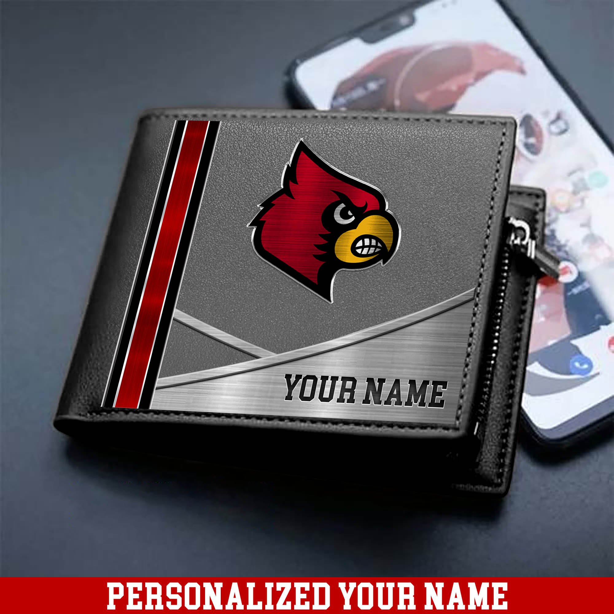 Alternative view of Louisville Cardinals Sport Team Men Wallet 2024 Version Customized Your Name, Men Wallet For Sport Lovers, Fan Gifts ETHY-54902