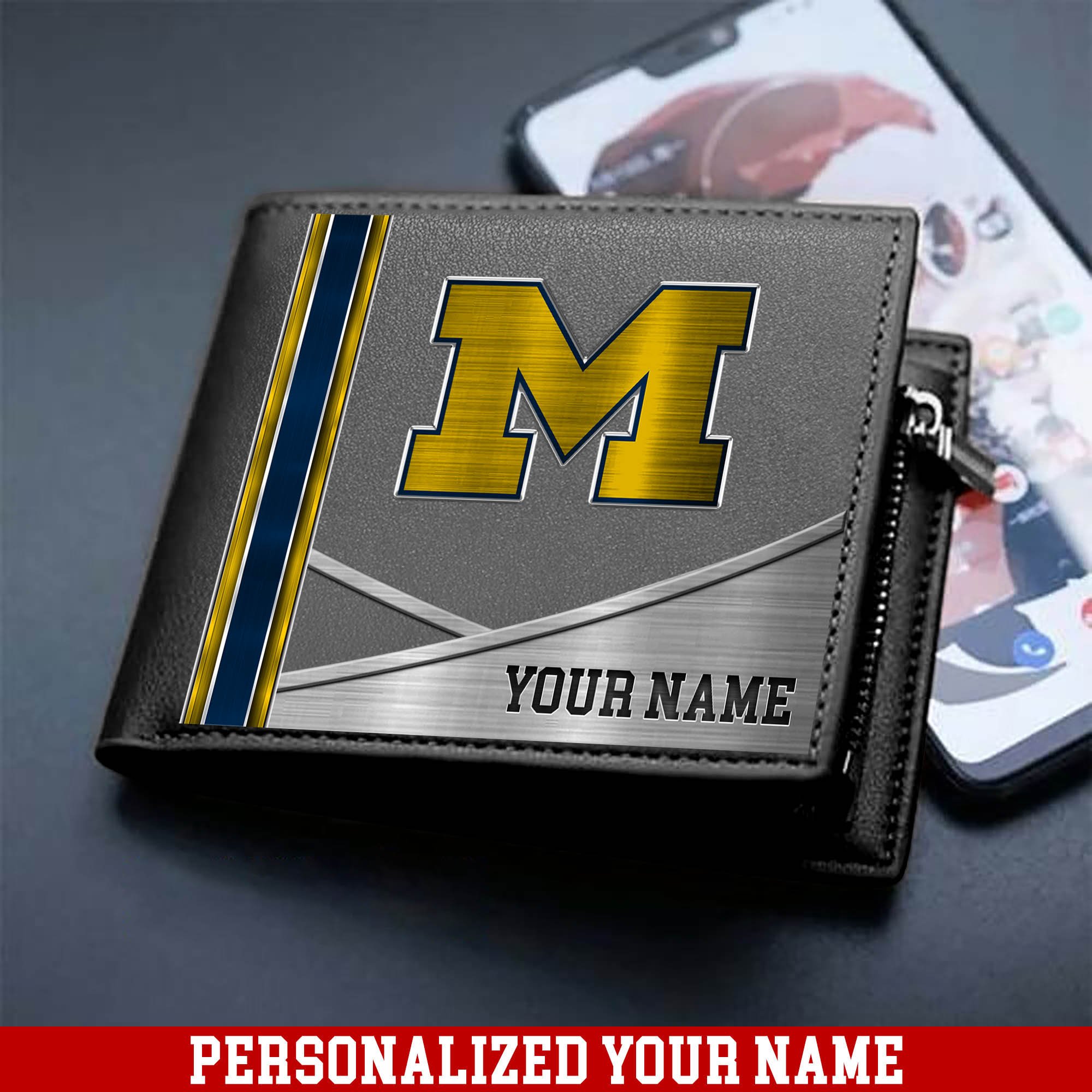 Alternative view of Michigan Wolverines Sport Team Men Wallet 2024 Version Customized Your Name, Men Wallet For Sport Lovers, Fan Gifts ETHY-54902