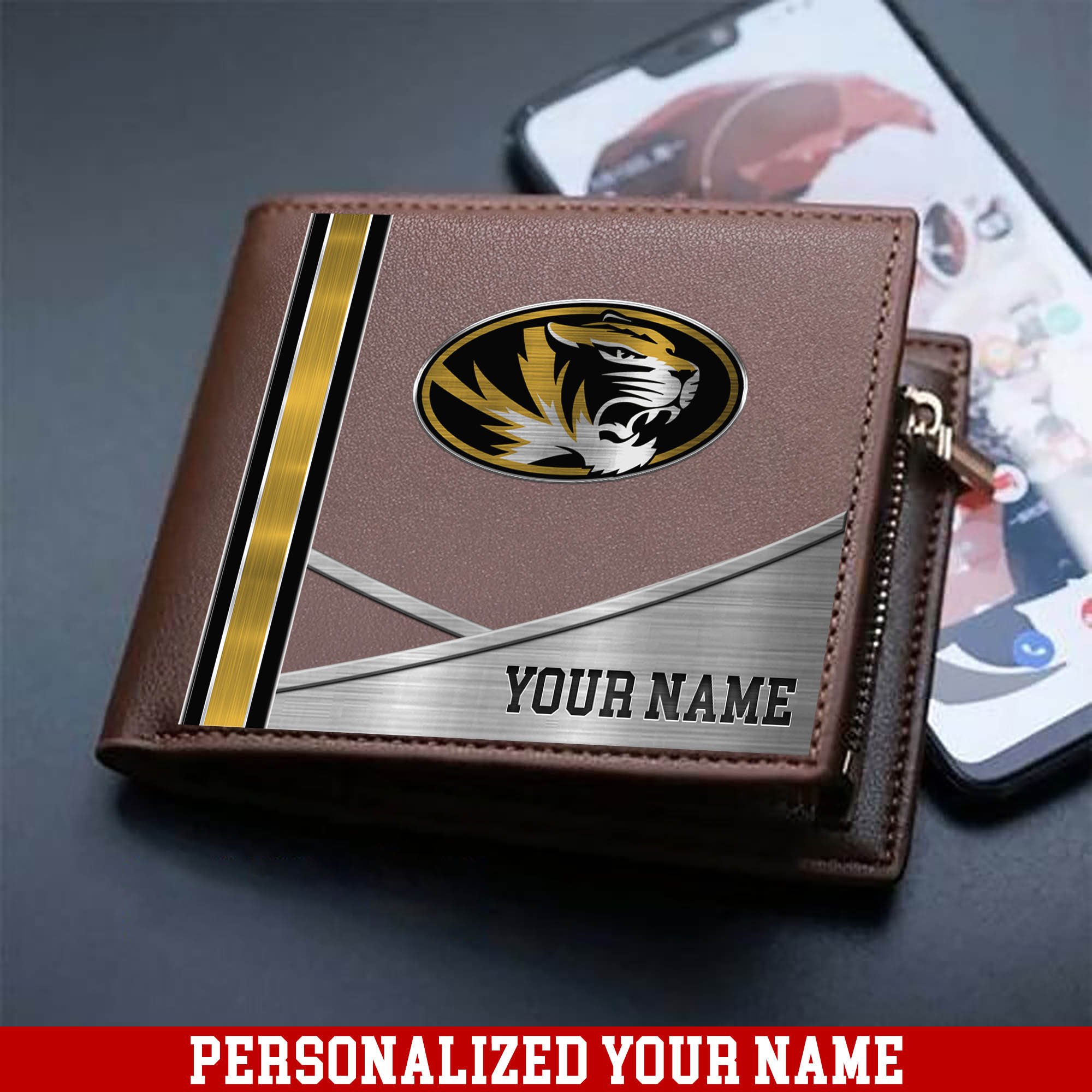 Missouri Tigers Sport Team Men Wallet 2024 Version Customized Your Name, Men Wallet For Sport Lovers, Fan Gifts ETHY-54902