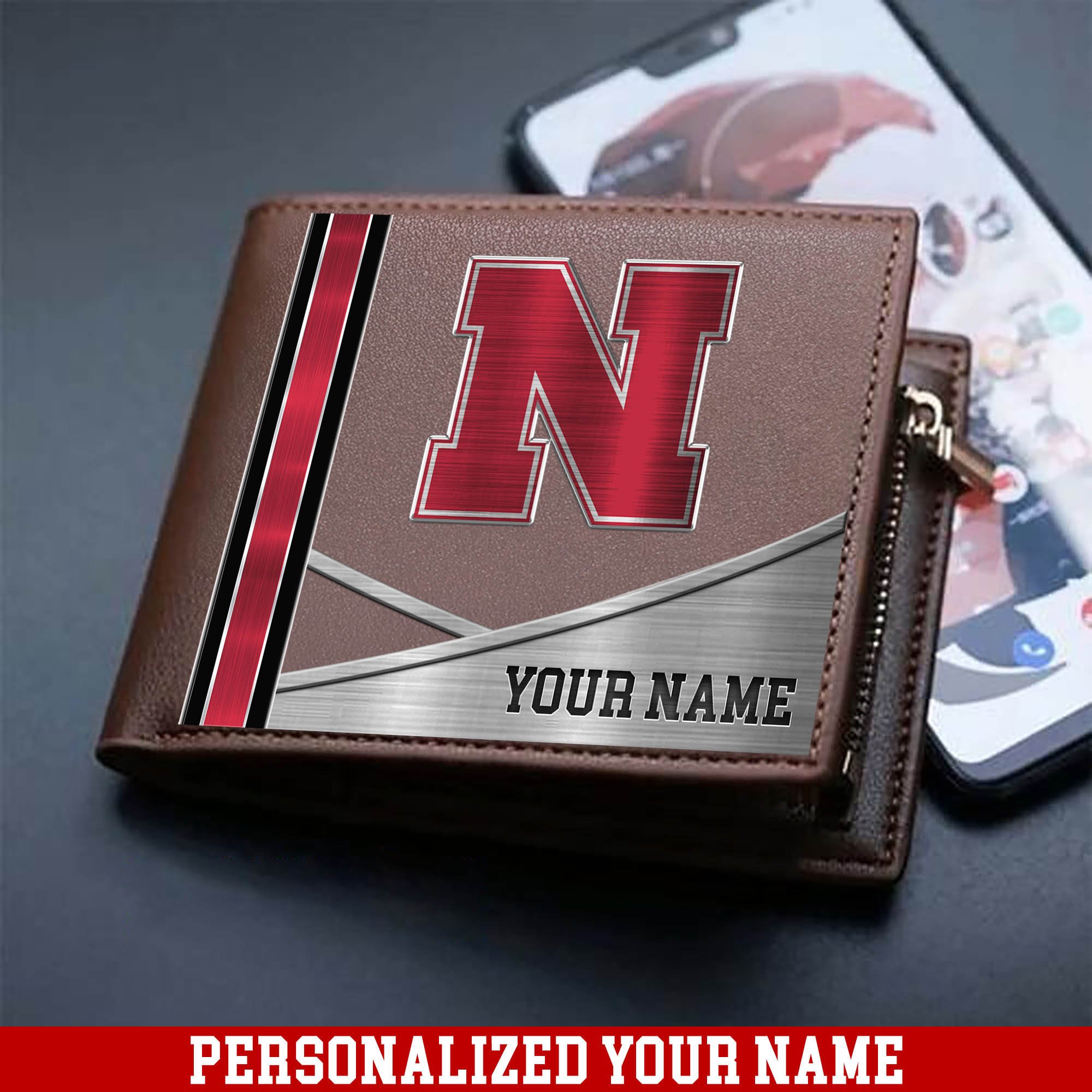 Nebraska Cornhuskers Sport Team Men Wallet 2024 Version Customized Your Name, Men Wallet For Sport Lovers, Fan Gifts ETHY-54902