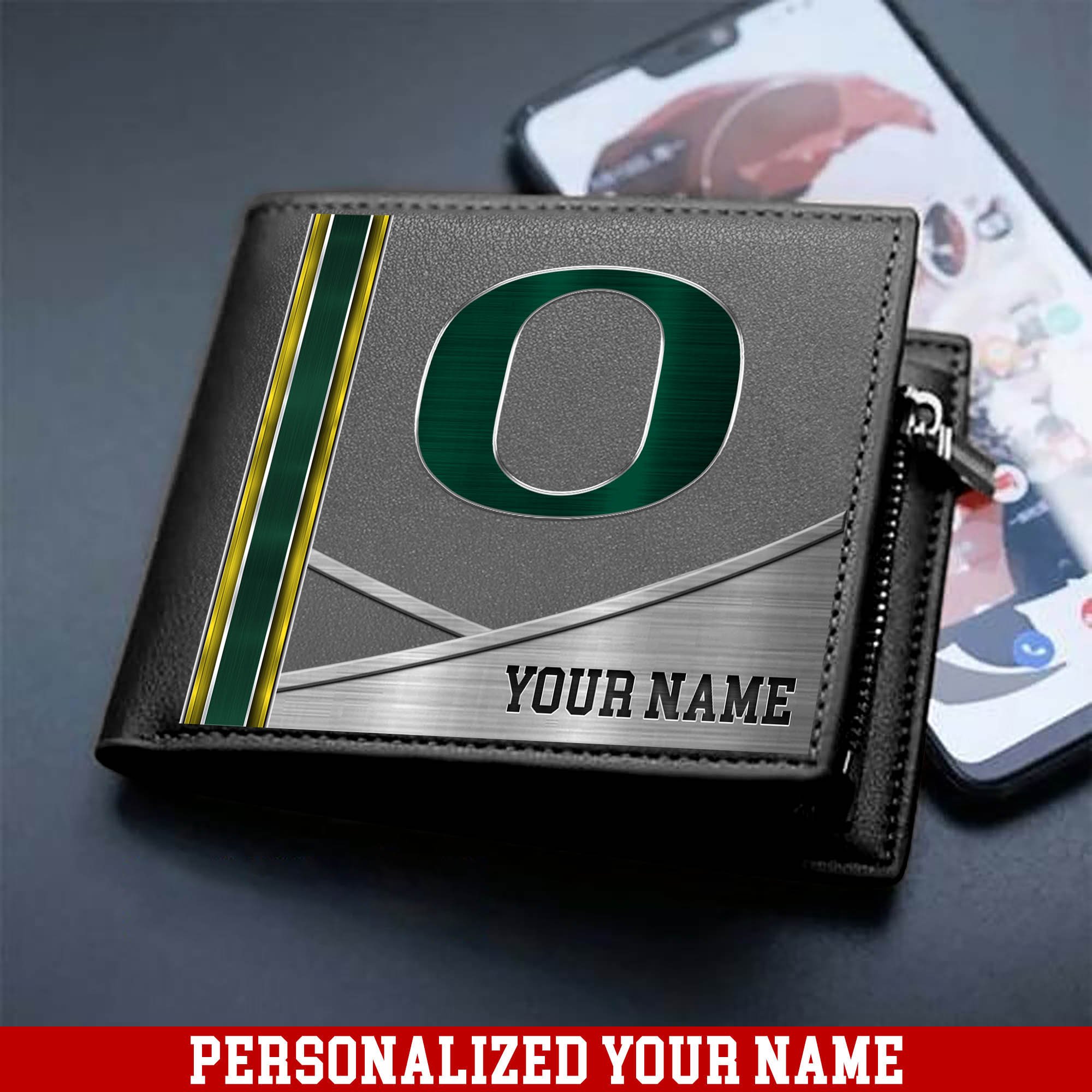 Alternative view of Oregon Ducks Sport Team Men Wallet 2024 Version Customized Your Name, Men Wallet For Sport Lovers, Fan Gifts ETHY-54902