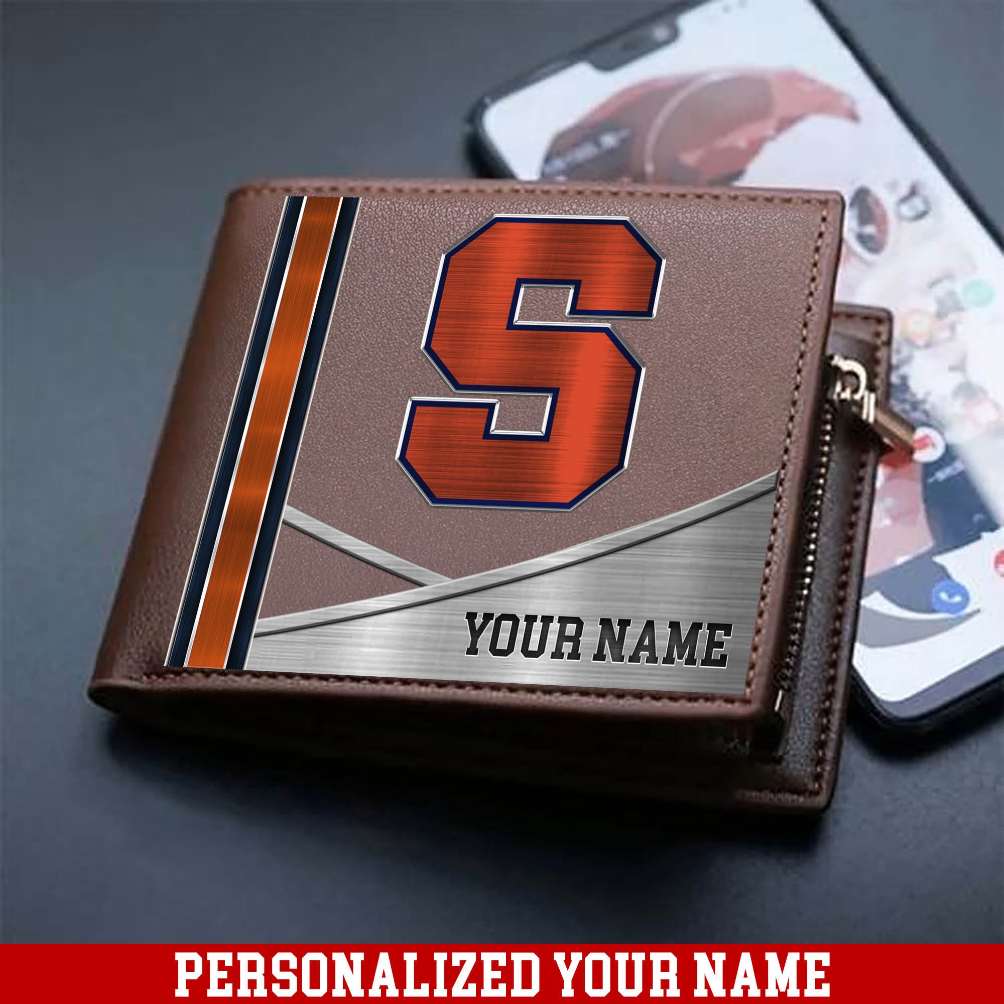 Syracuse Orange Sport Team Men Wallet 2024 Version Customized Your Name, Men Wallet For Sport Lovers, Fan Gifts ETHY-54902