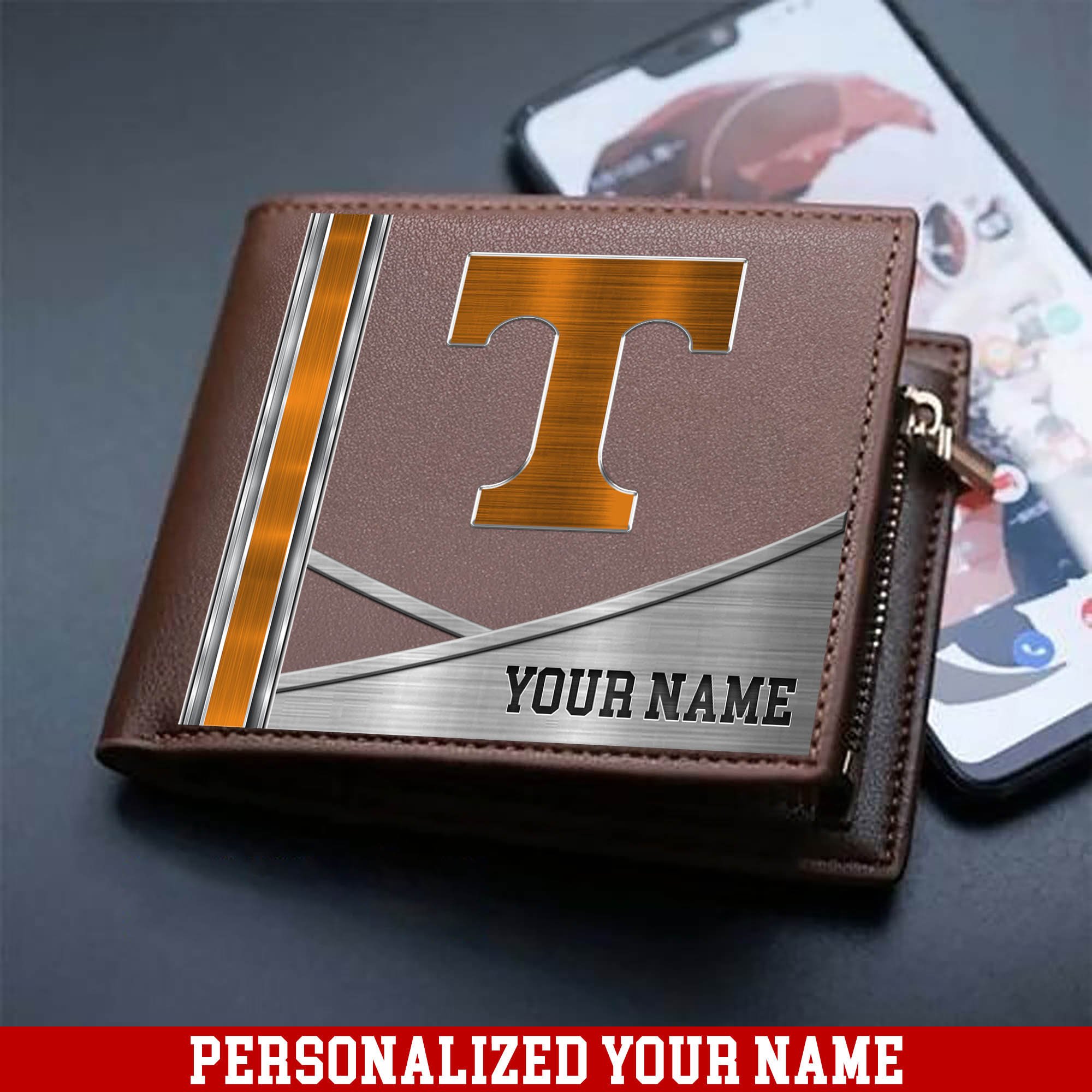 Tennessee Volunteers Sport Team Men Wallet 2024 Version Customized Your Name, Men Wallet For Sport Lovers, Fan Gifts ETHY-54902