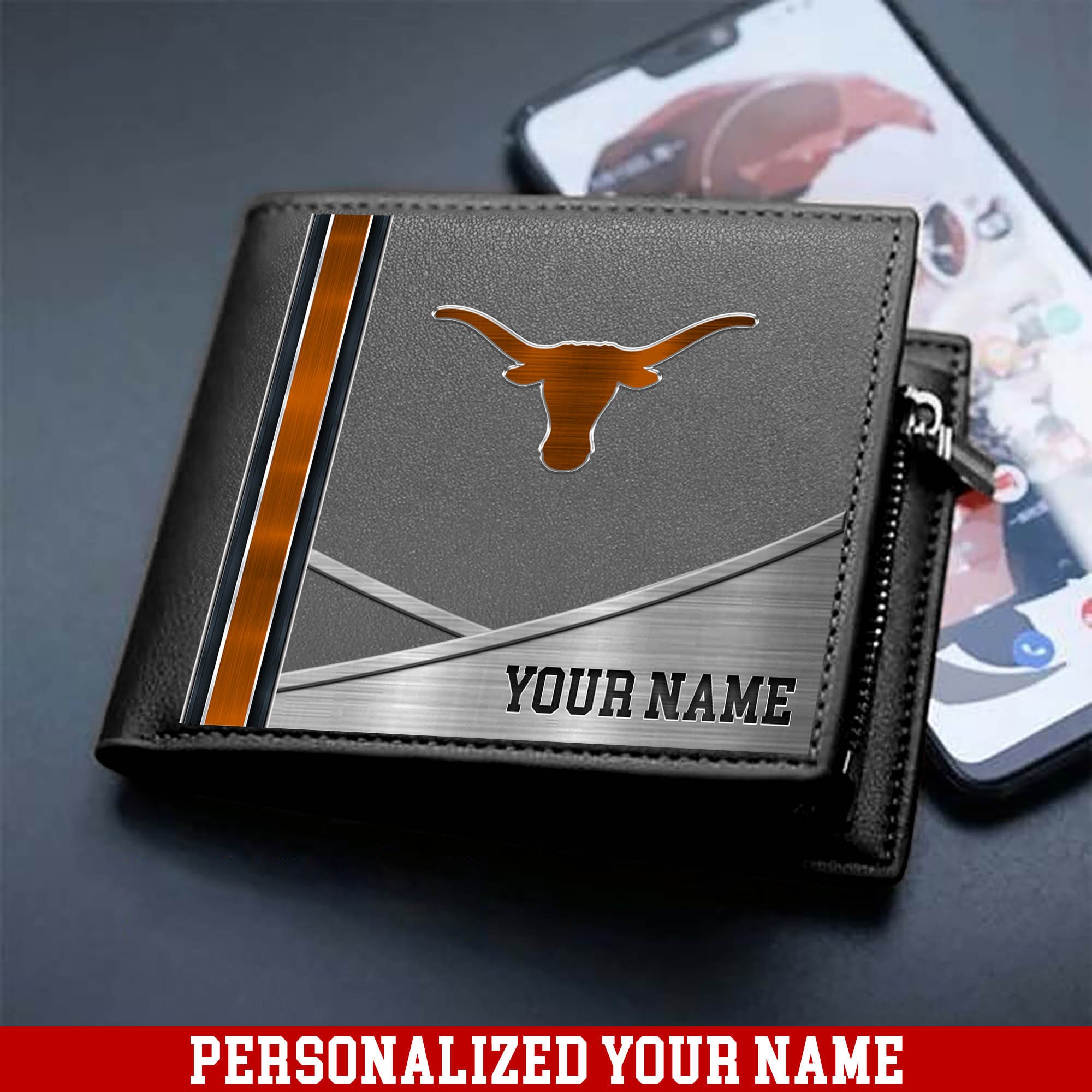 Alternative view of Texas Longhorns Sport Team Men Wallet 2024 Version Customized Your Name, Men Wallet For Sport Lovers, Fan Gifts ETHY-54902