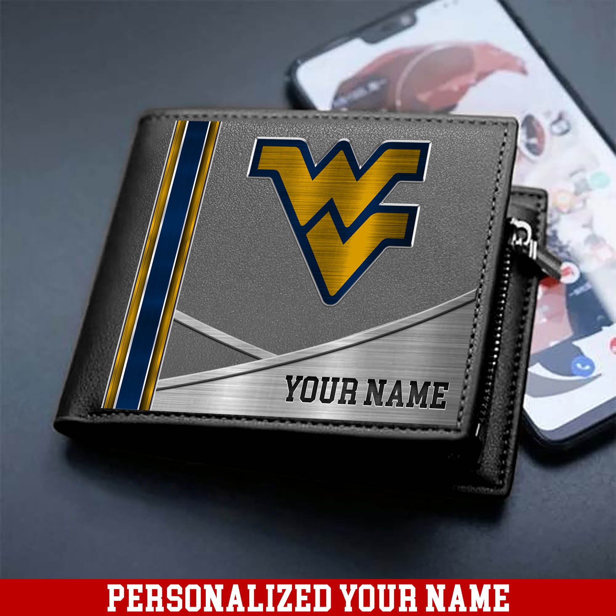 Alternative view of West Virginia Mountaineers Sport Team Men Wallet 2024 Version Customized Your Name, Men Wallet For Sport Lovers, Fan Gifts ETHY-54902