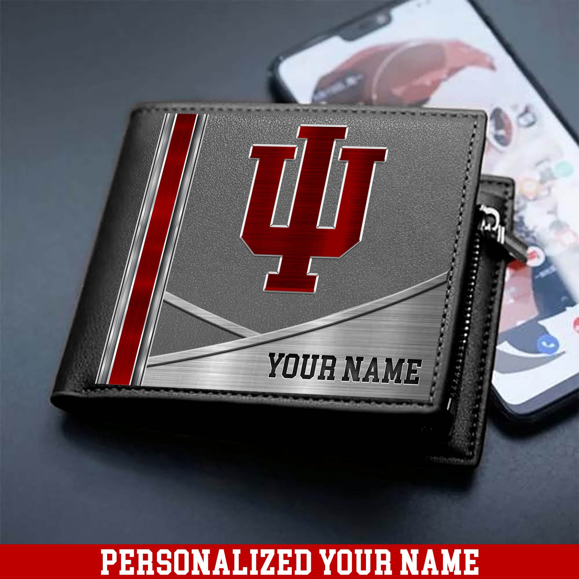 Alternative view of Indiana Hoosiers Sport Team Men Wallet 2024 Version Customized Your Name, Men Wallet For Sport Lovers, Fan Gifts ETHY-54902