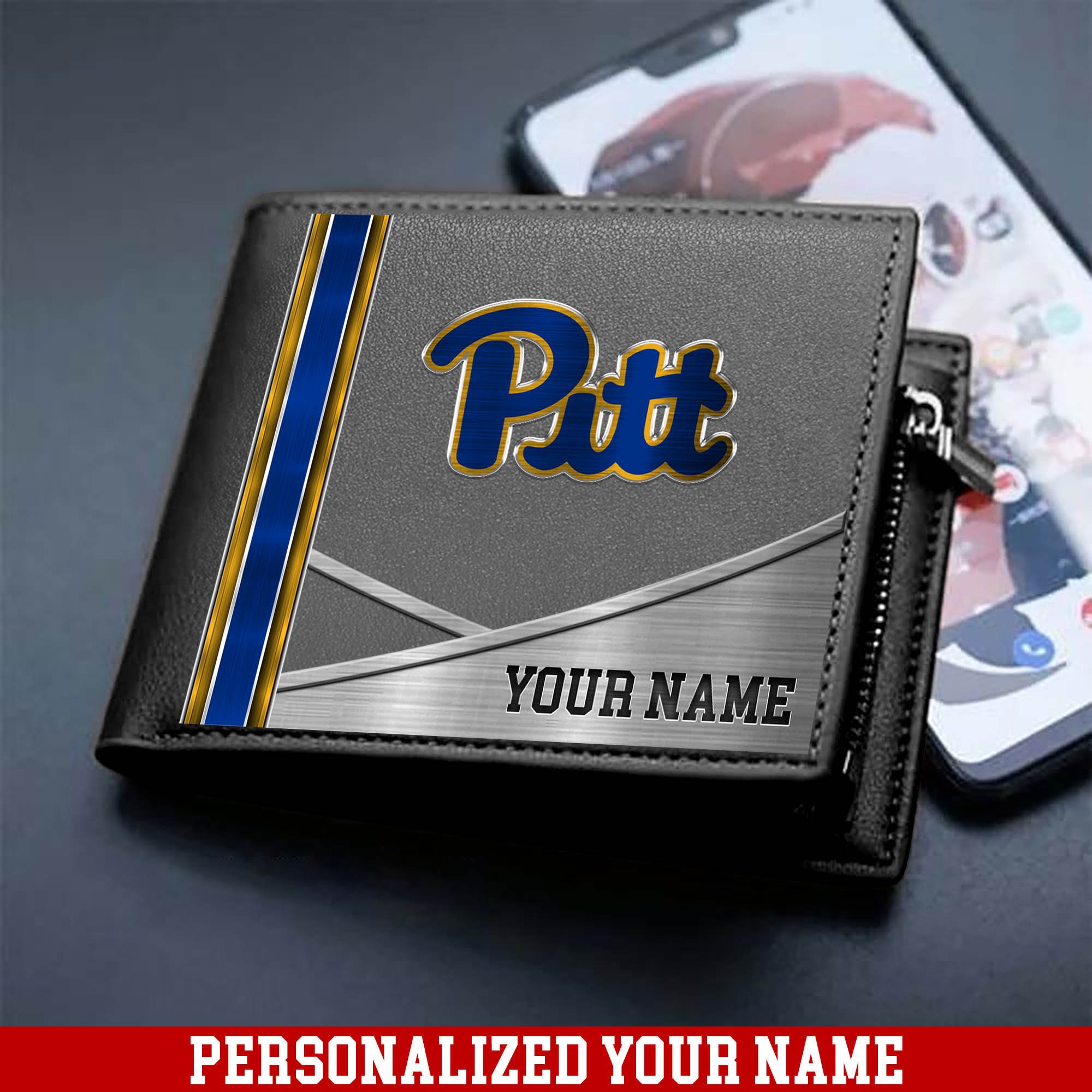 Alternative view of Pittsburgh Panthers Sport Team Men Wallet 2024 Version Customized Your Name, Men Wallet For Sport Lovers, Fan Gifts ETHY-54902