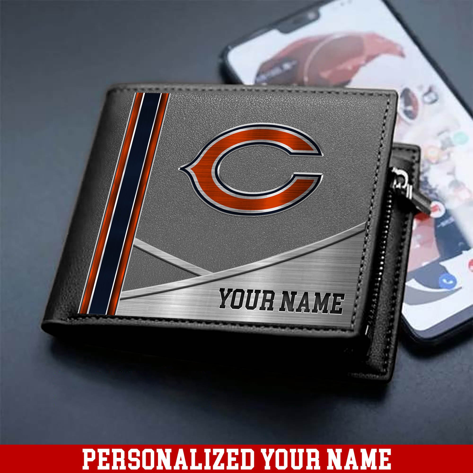 Alternative view of Chicago Bears Sport Team Men Wallet 2024 Version Customized Your Name, Men Wallet For Sport Lovers, Fan Gifts ETHY-54902