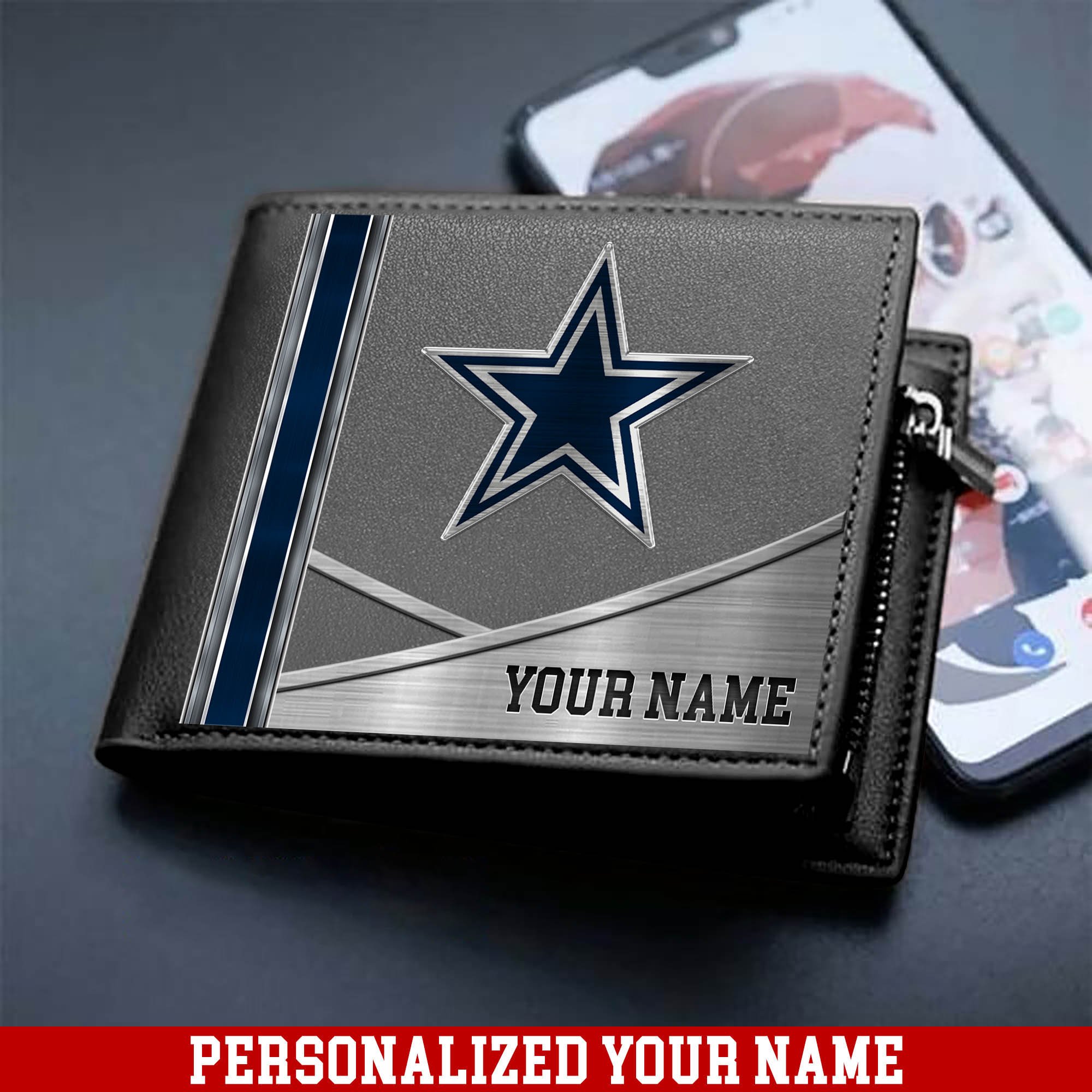 Alternative view of Dallas Cowboys Sport Team Men Wallet 2024 Version Customized Your Name, Men Wallet For Sport Lovers, Fan Gifts ETHY-54902