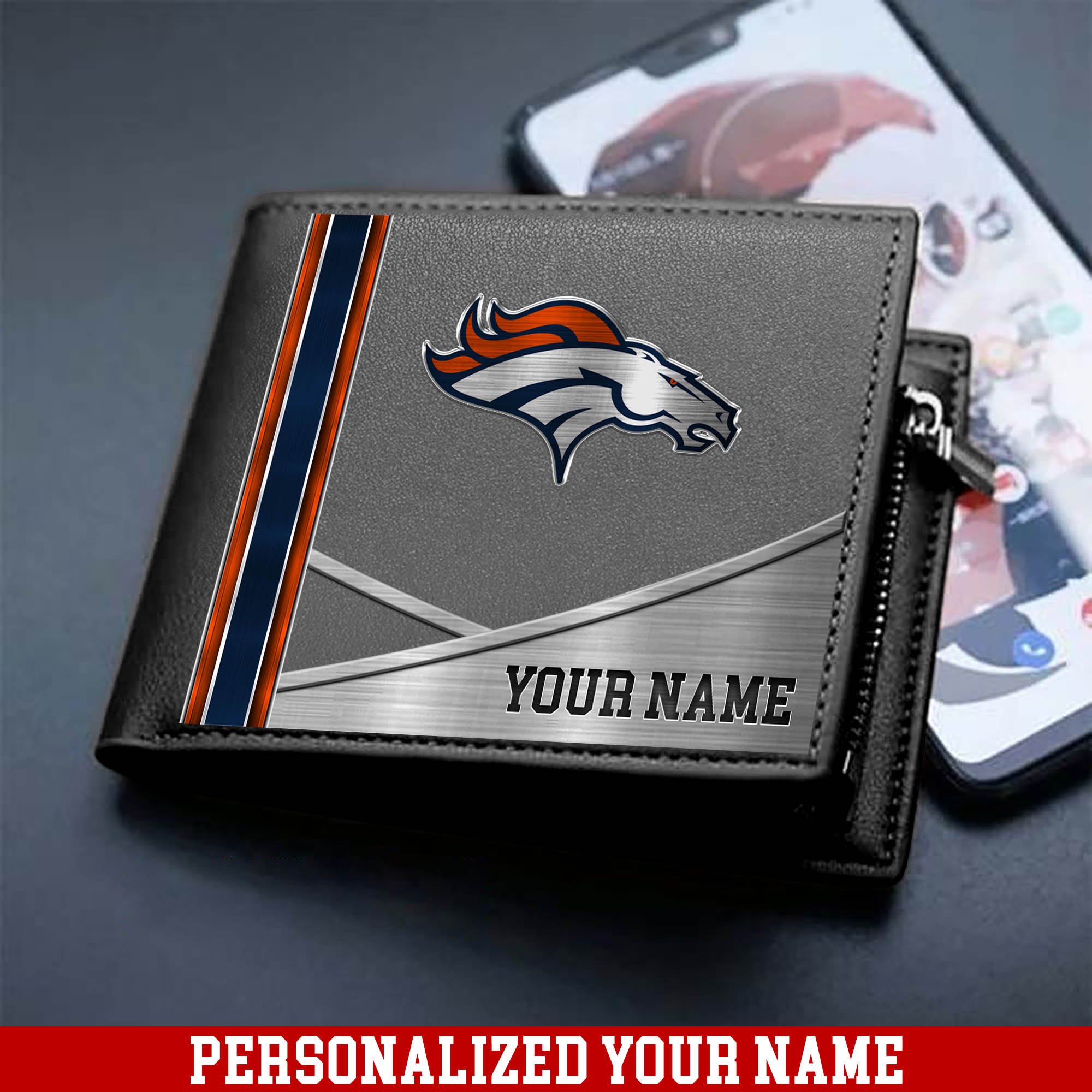 Alternative view of Denver Broncos Sport Team Men Wallet 2024 Version Customized Your Name, Men Wallet For Sport Lovers, Fan Gifts ETHY-54902