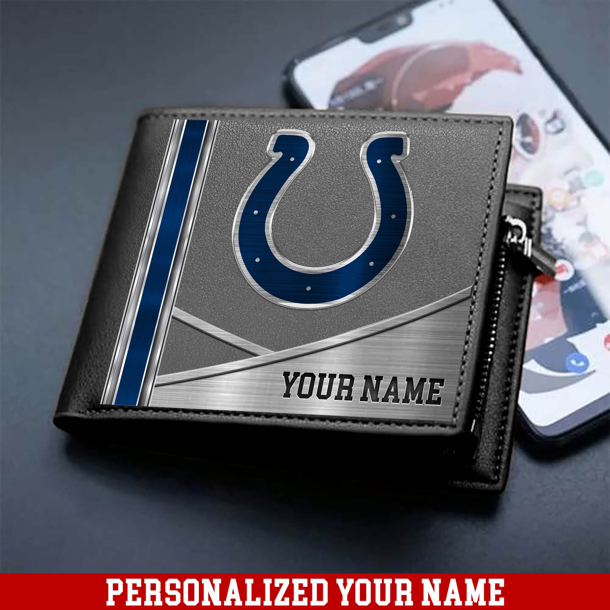 Alternative view of Indianapolis Colts Sport Team Men Wallet 2024 Version Customized Your Name, Men Wallet For Sport Lovers, Fan Gifts ETHY-54902
