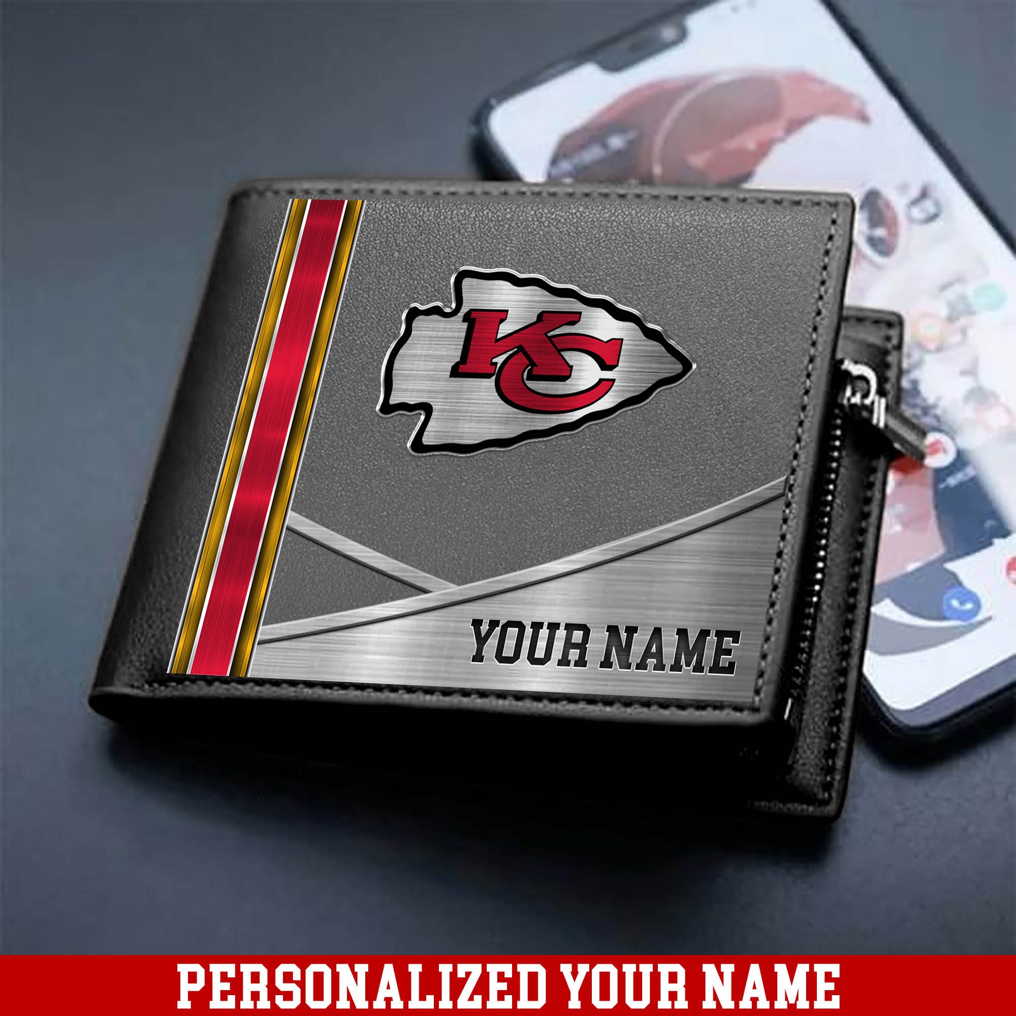 Alternative view of Kansas City Chiefs Sport Team Men Wallet 2024 Version Customized Your Name, Men Wallet For Sport Lovers, Fan Gifts ETHY-54902