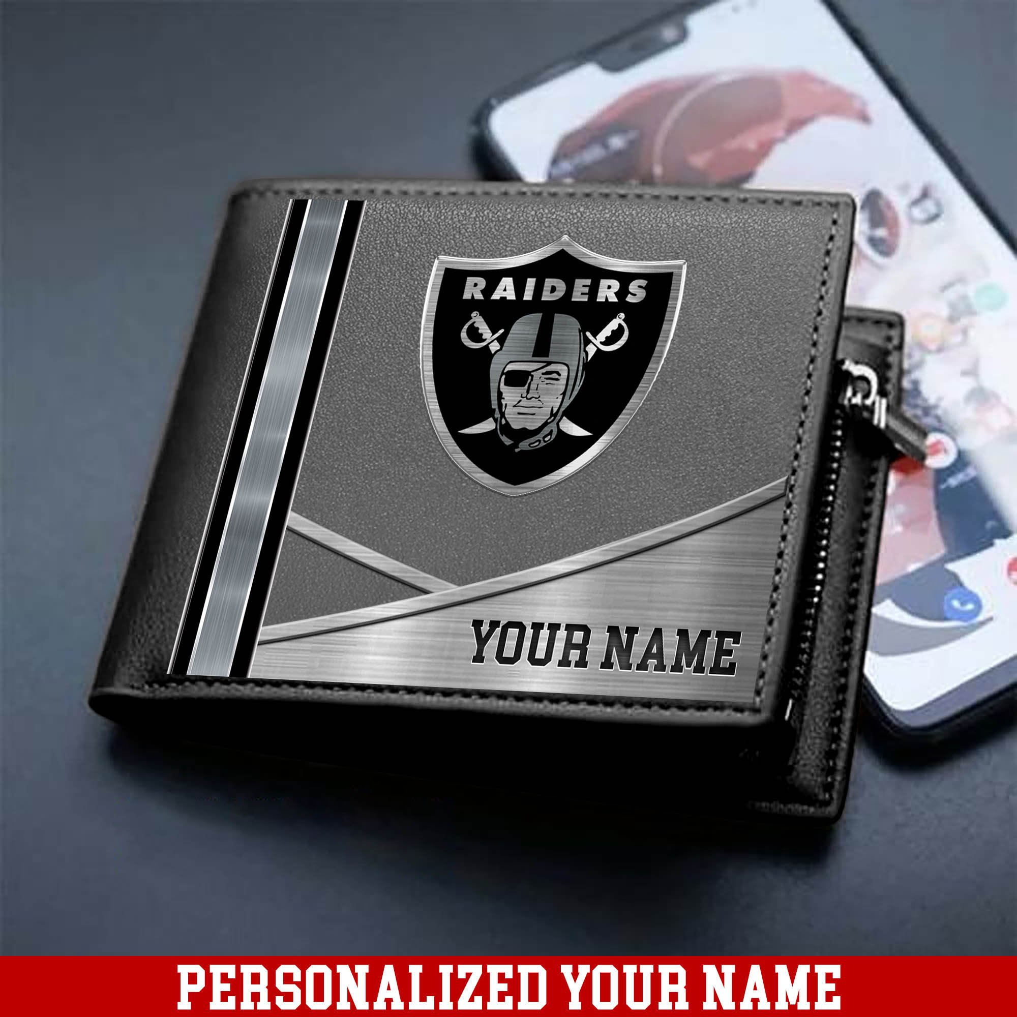 Alternative view of Las Vegas Raiders Sport Team Men Wallet 2024 Version Customized Your Name, Men Wallet For Sport Lovers, Fan Gifts ETHY-54902