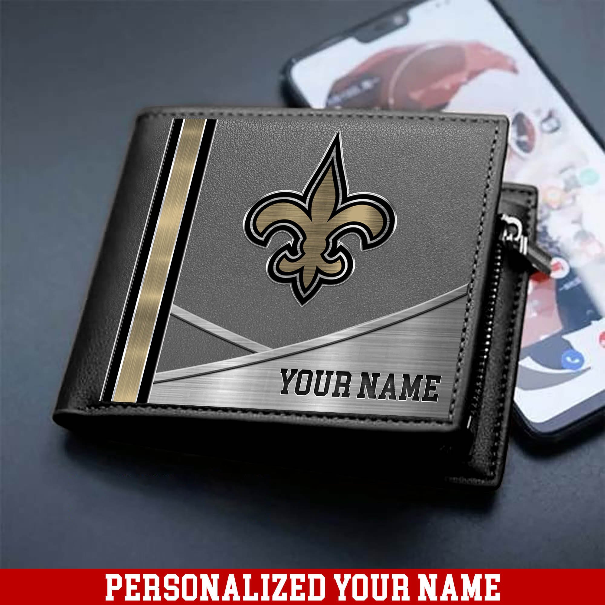 Alternative view of New Orleans Saints Sport Team Men Wallet 2024 Version Customized Your Name, Men Wallet For Sport Lovers, Fan Gifts ETHY-54902