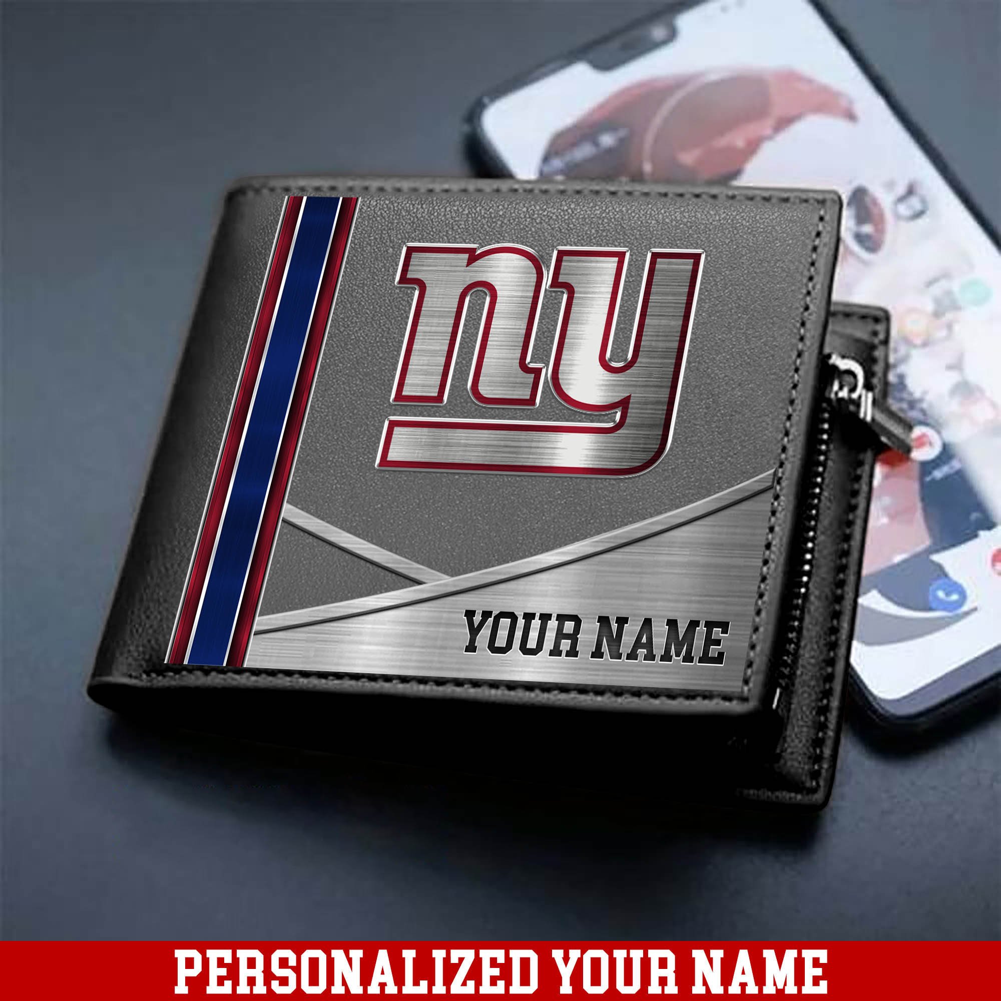 Alternative view of New York Giants Sport Team Men Wallet 2024 Version Customized Your Name, Men Wallet For Sport Lovers, Fan Gifts ETHY-54902