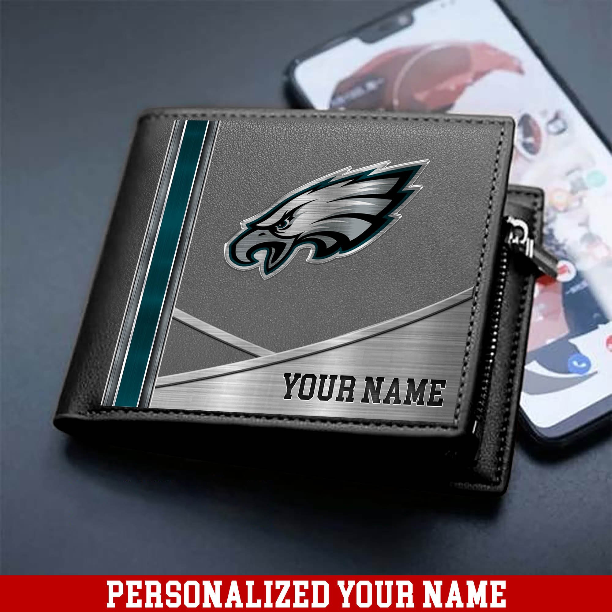 Alternative view of Philadelphia Eagles Sport Team Men Wallet 2024 Version Customized Your Name, Men Wallet For Sport Lovers, Fan Gifts ETHY-54902
