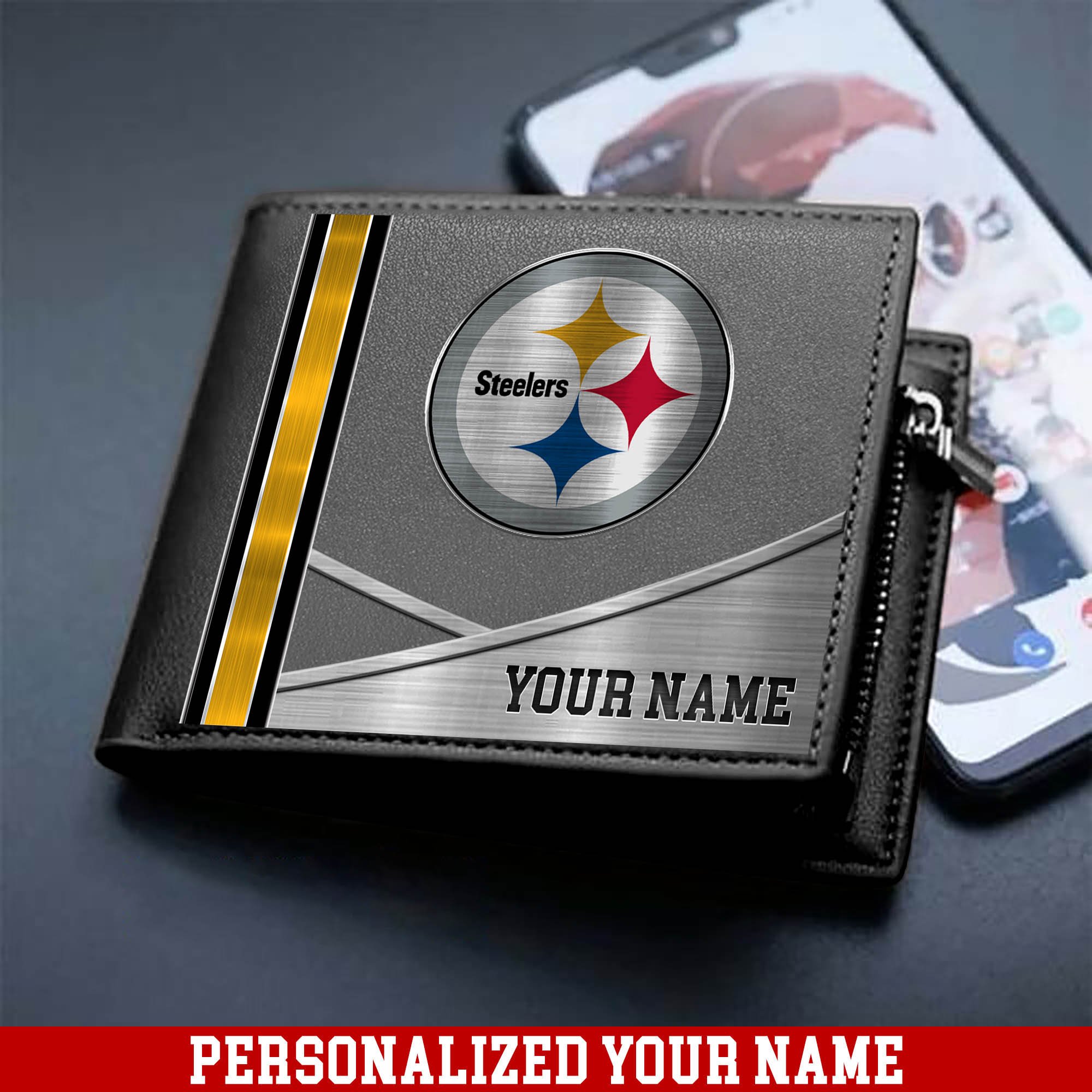 Alternative view of Pittsburgh Steelers Sport Team Men Wallet 2024 Version Customized Your Name, Men Wallet For Sport Lovers, Fan Gifts ETHY-54902