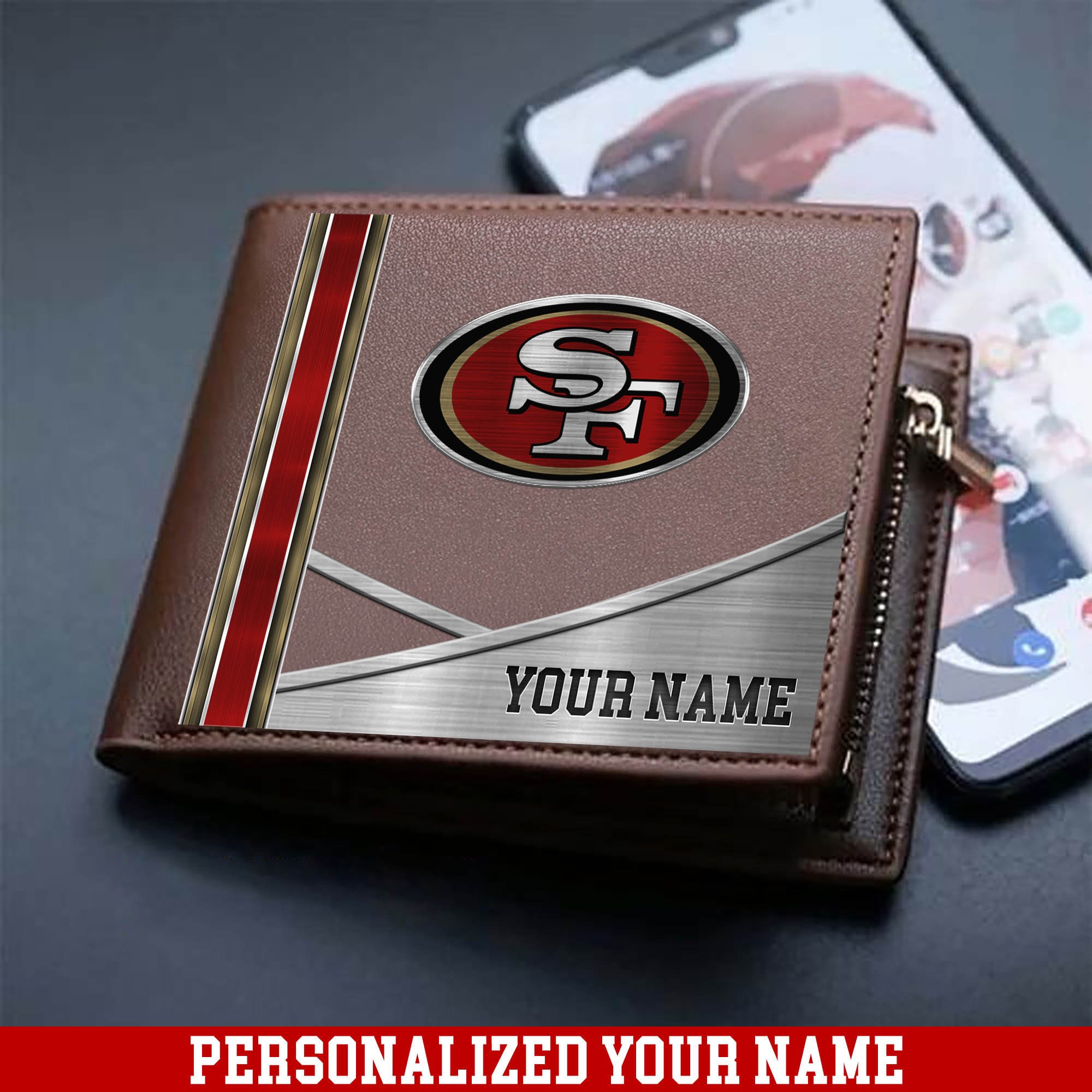 San Francisco 49ers Sport Team Men Wallet 2024 Version Customized Your Name, Men Wallet For Sport Lovers, Fan Gifts ETHY-54902
