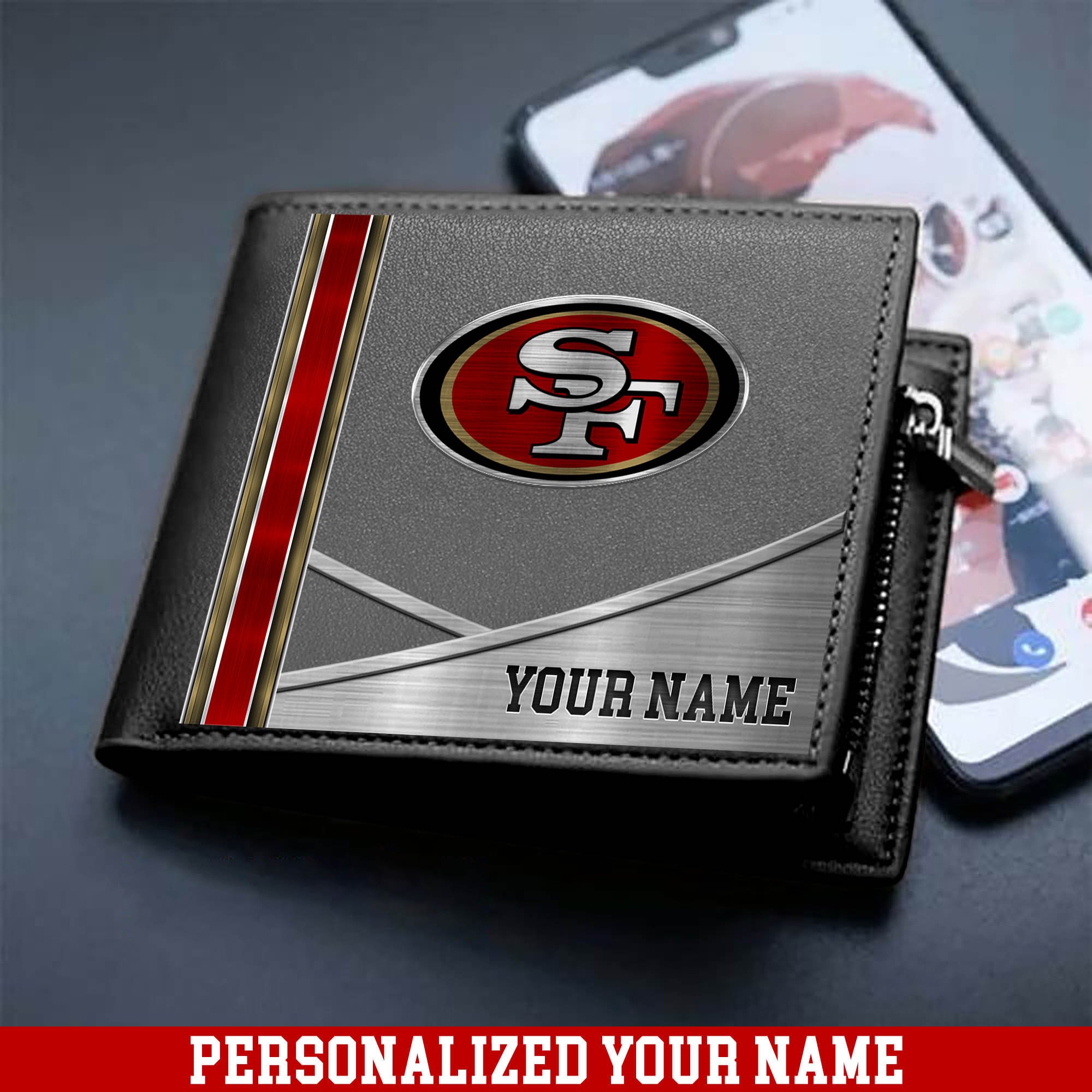 Alternative view of San Francisco 49ers Sport Team Men Wallet 2024 Version Customized Your Name, Men Wallet For Sport Lovers, Fan Gifts ETHY-54902