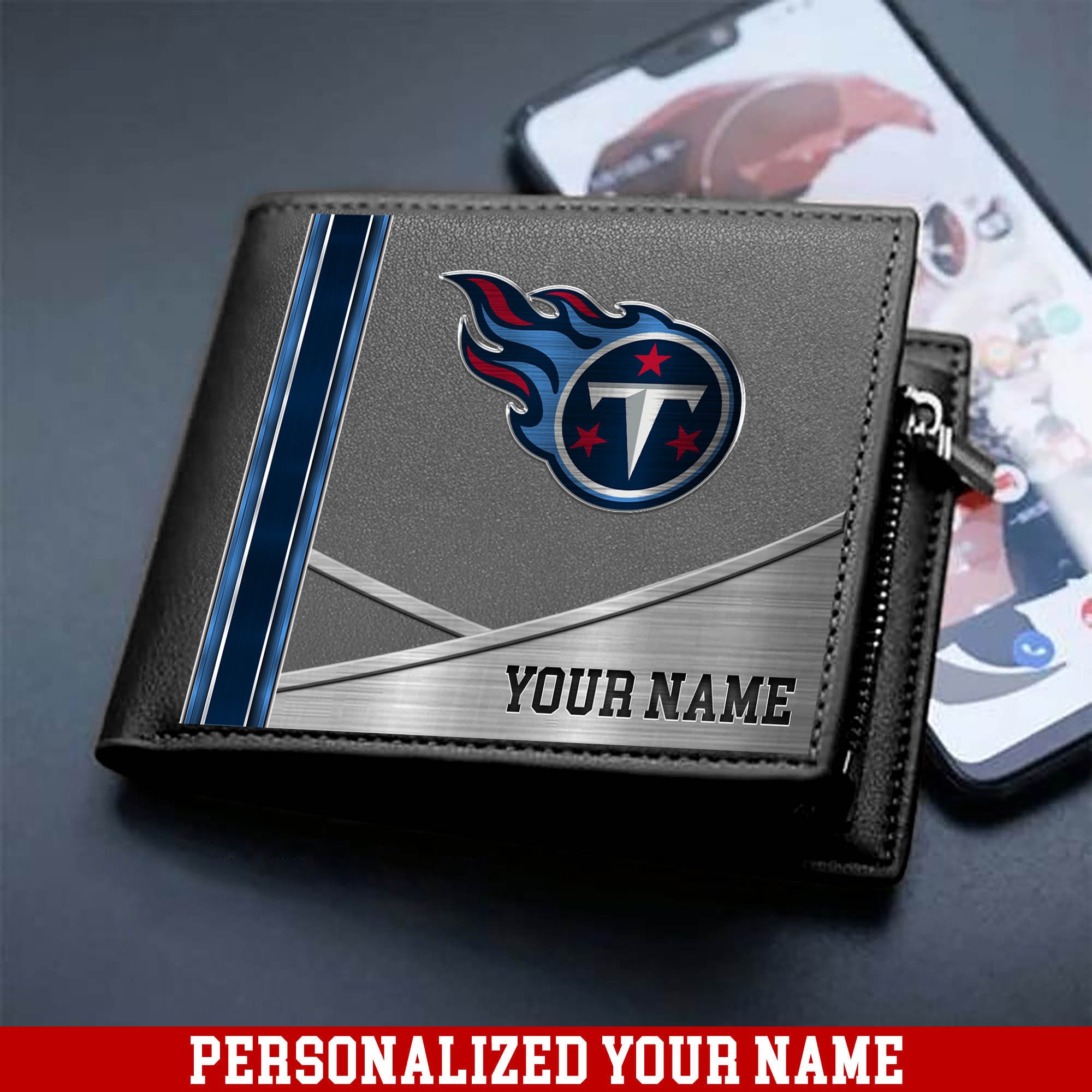 Alternative view of Tennessee Titans Sport Team Men Wallet 2024 Version Customized Your Name, Men Wallet For Sport Lovers, Fan Gifts ETHY-54902