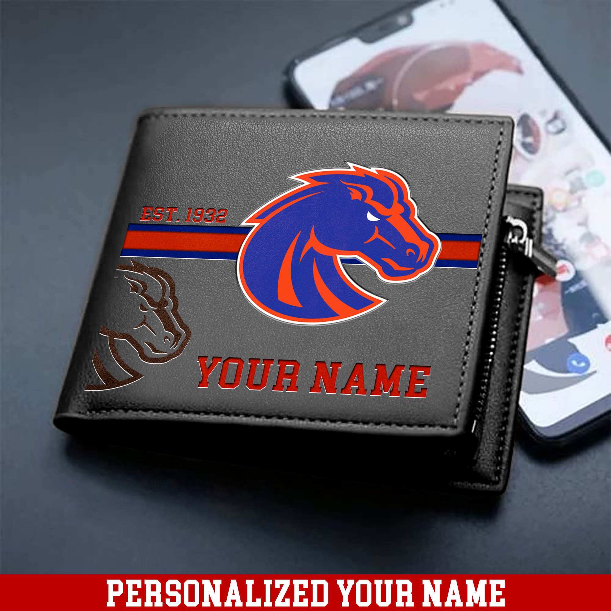 Alternative view of Boise State Broncos Men Wallet 2024 Version Personalized Your Name, Football Wallet For Him, Football Fan Gifts ETHY-54904