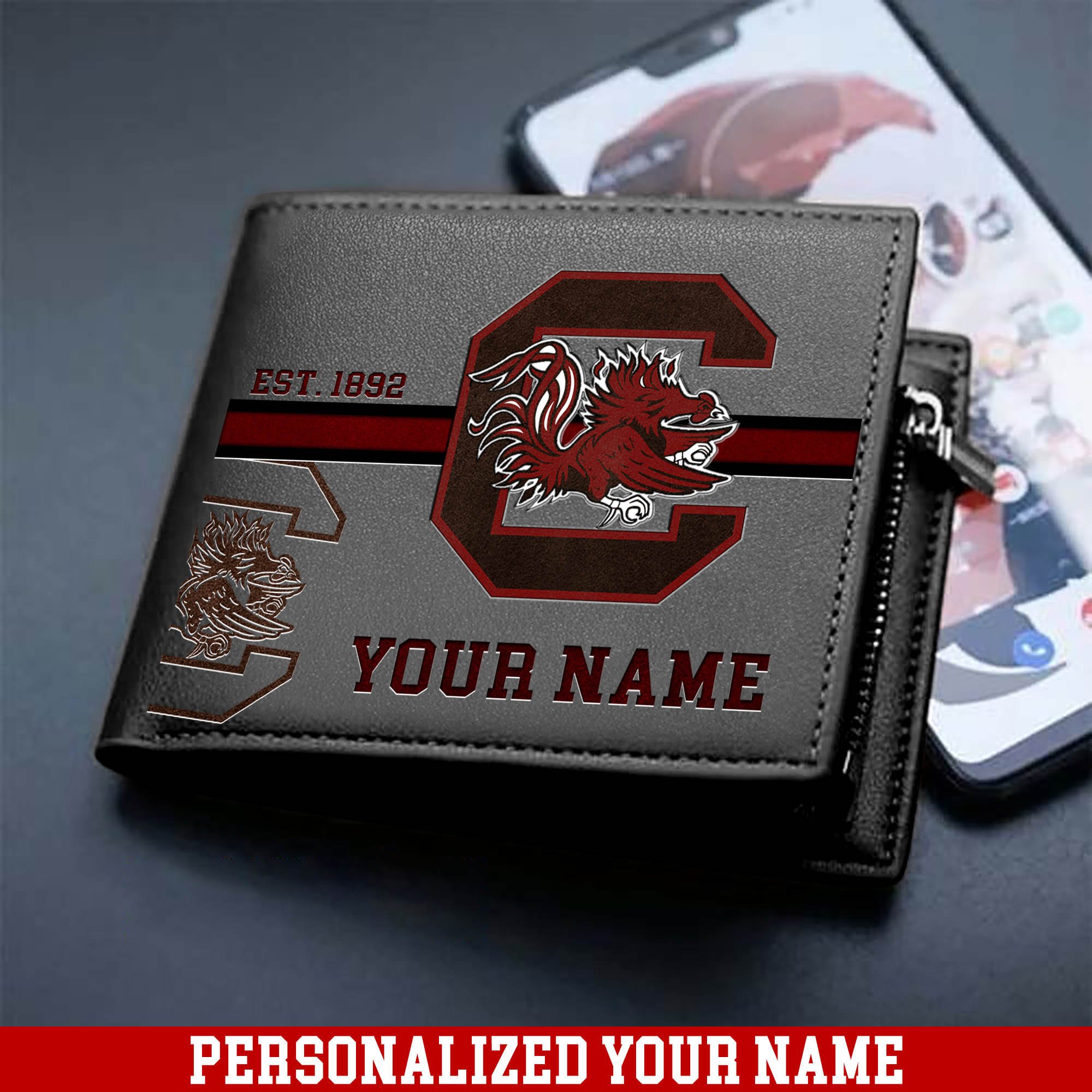 Alternative view of South Carolina Gamecocks Men Wallet 2024 Version Personalized Your Name, Football Wallet For Him, Football Fan Gifts ETHY-54904