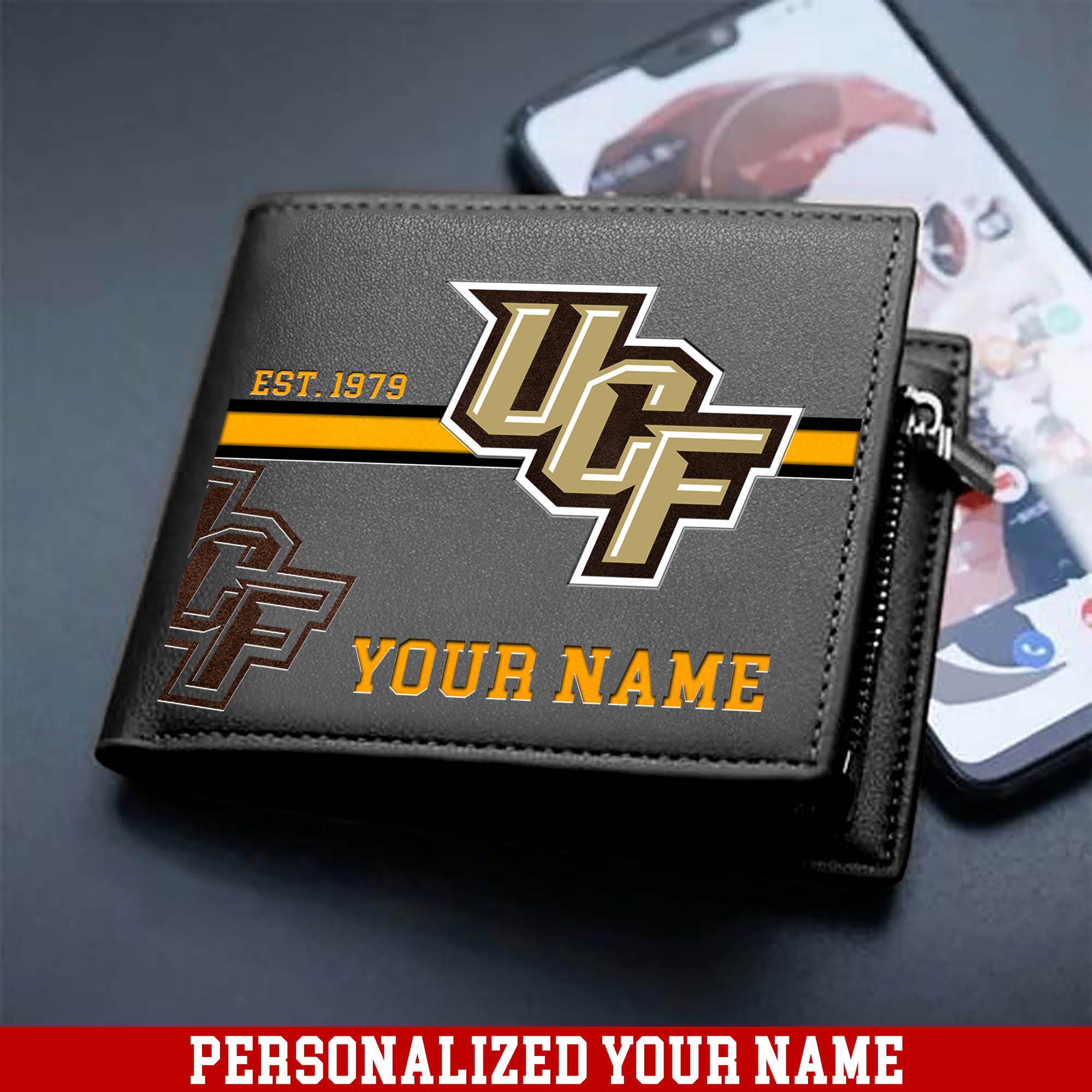 Alternative view of UCF Knights Men Wallet 2024 Version Personalized Your Name, Football Wallet For Him, Football Fan Gifts ETHY-54904
